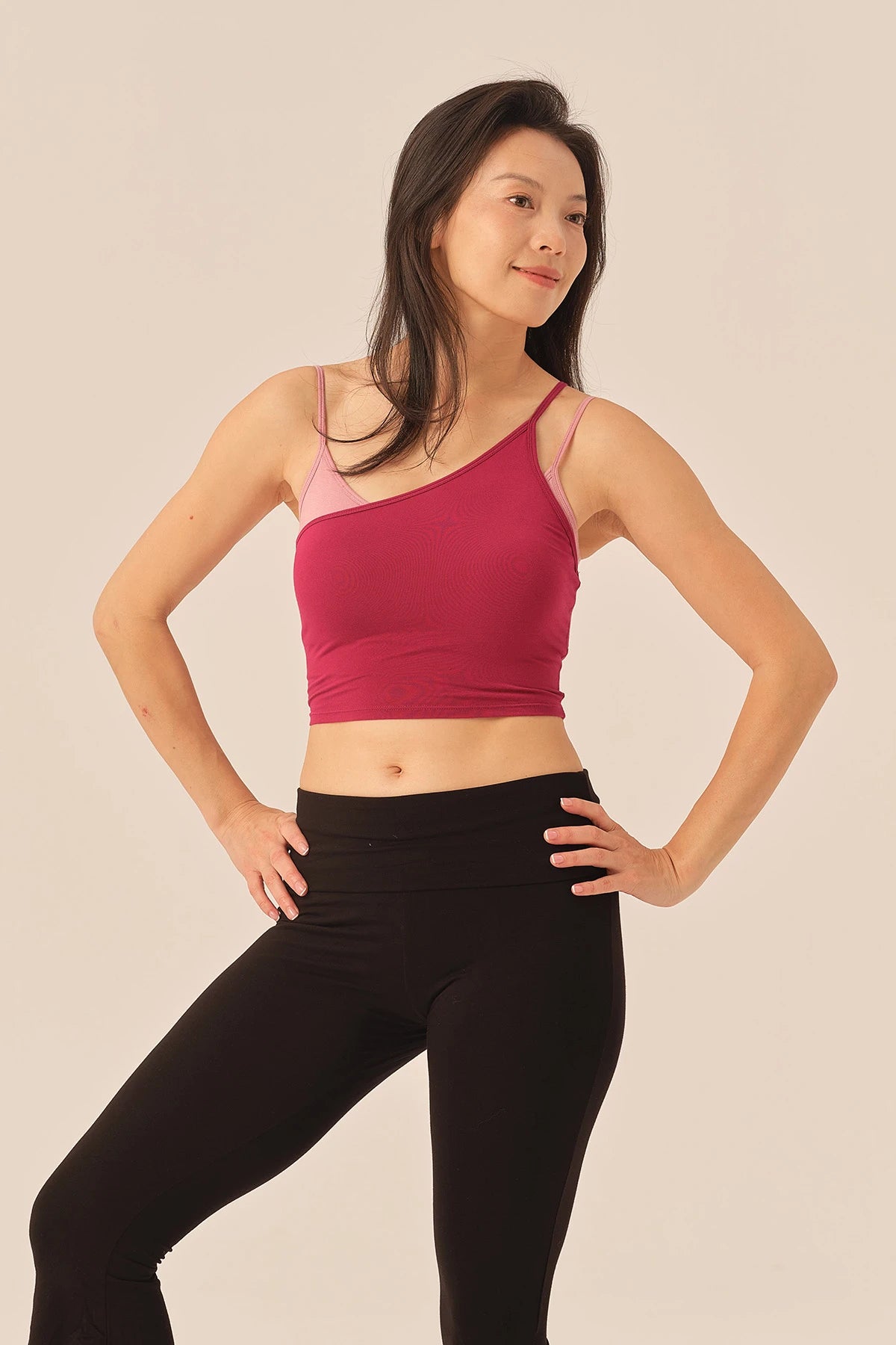 Charlotte Color-Block Layered Bamboo Bra Top