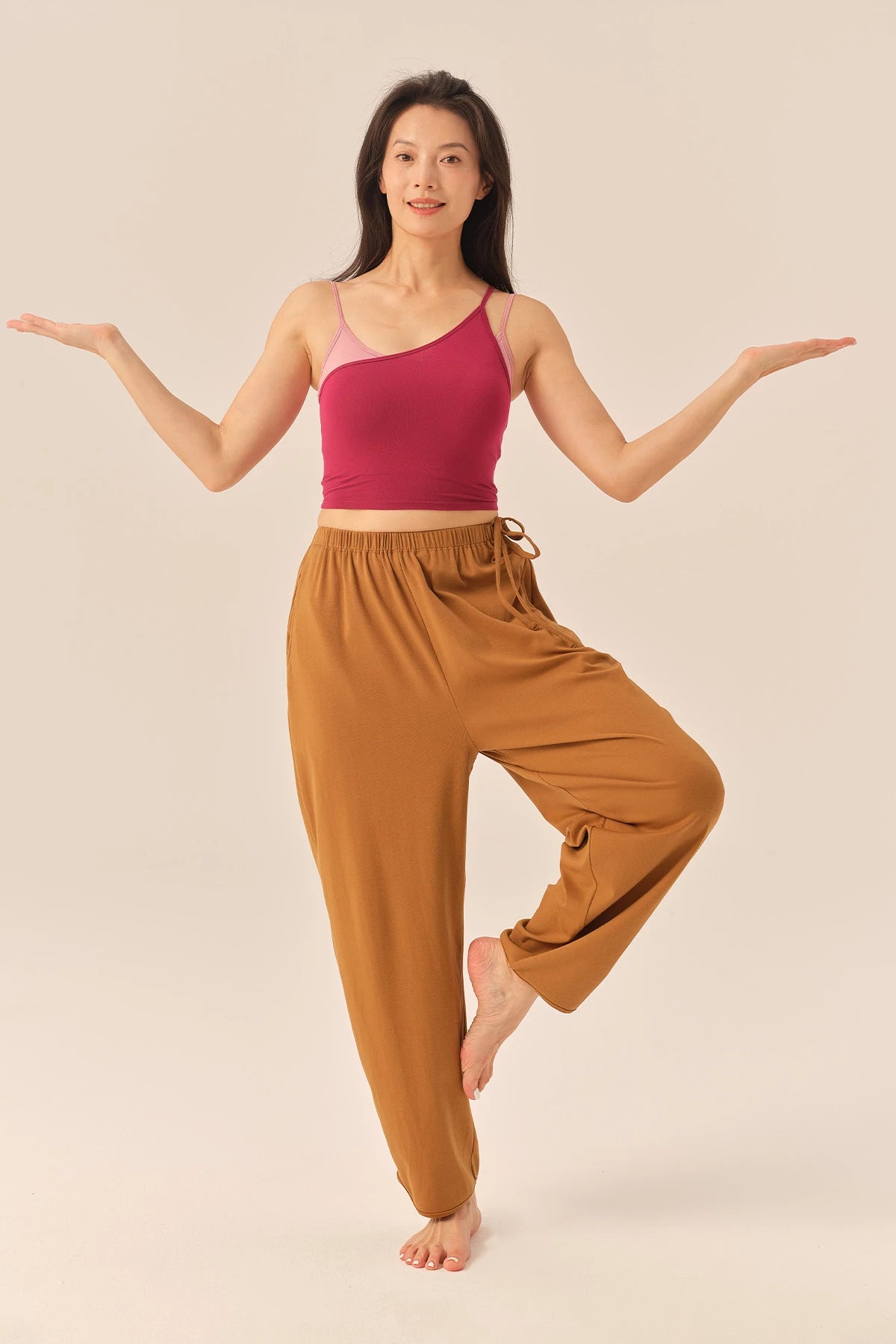 Charlotte Color-Block Layered Bamboo Bra Top