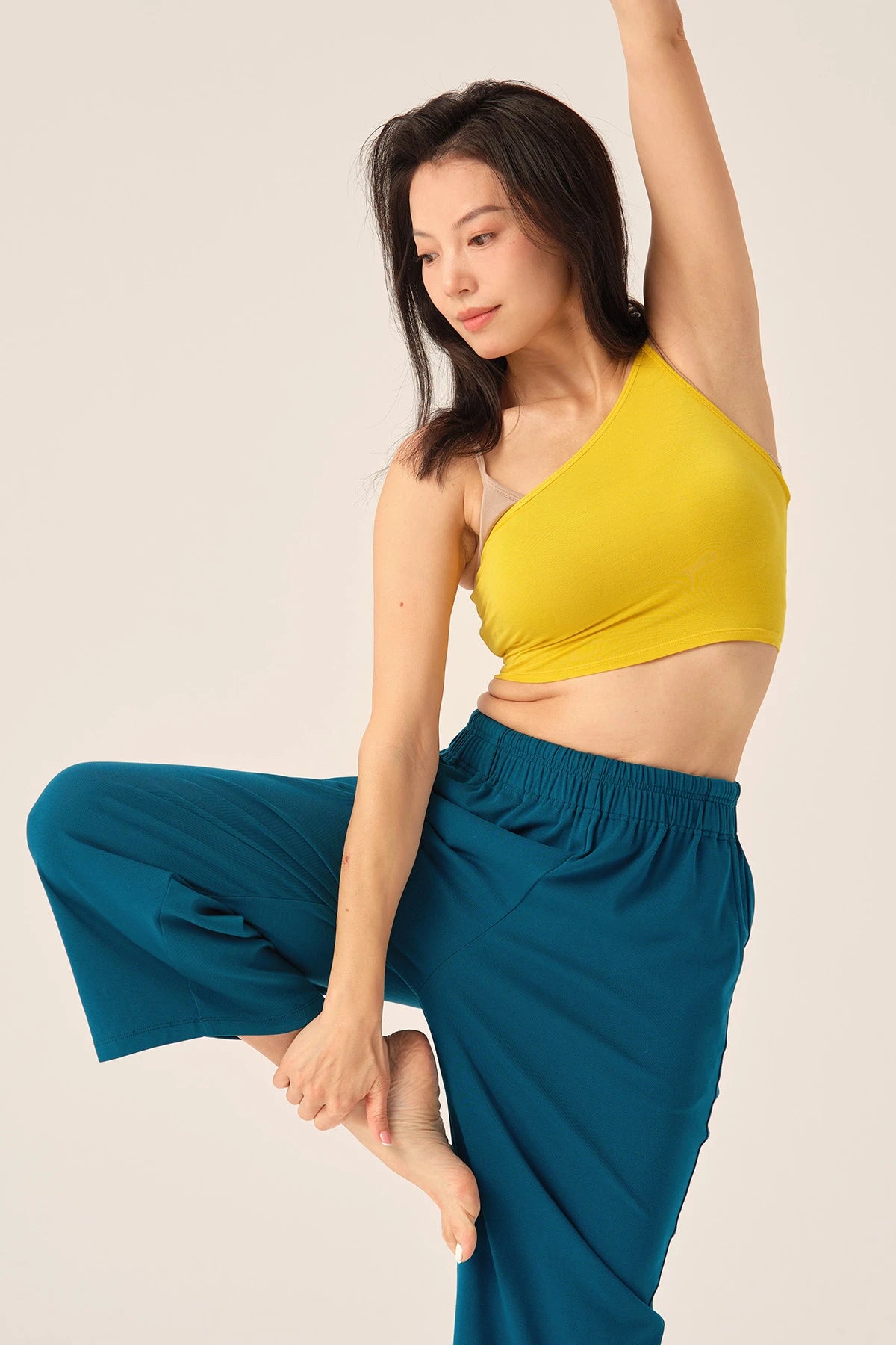 Charlotte Color-Block Layered Bamboo Bra Top