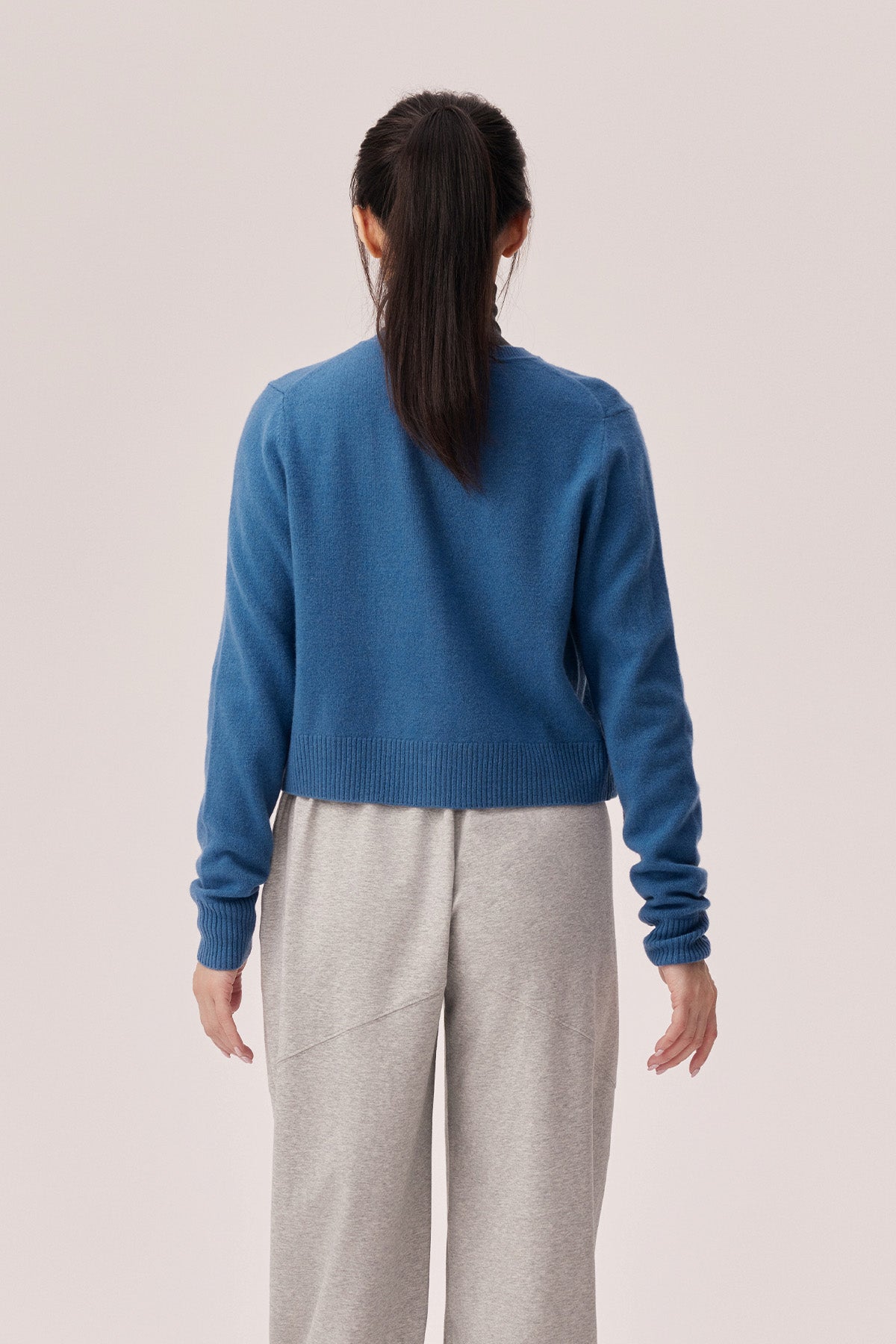 Iyla Round Neck Casual 100% Wool Cardigan