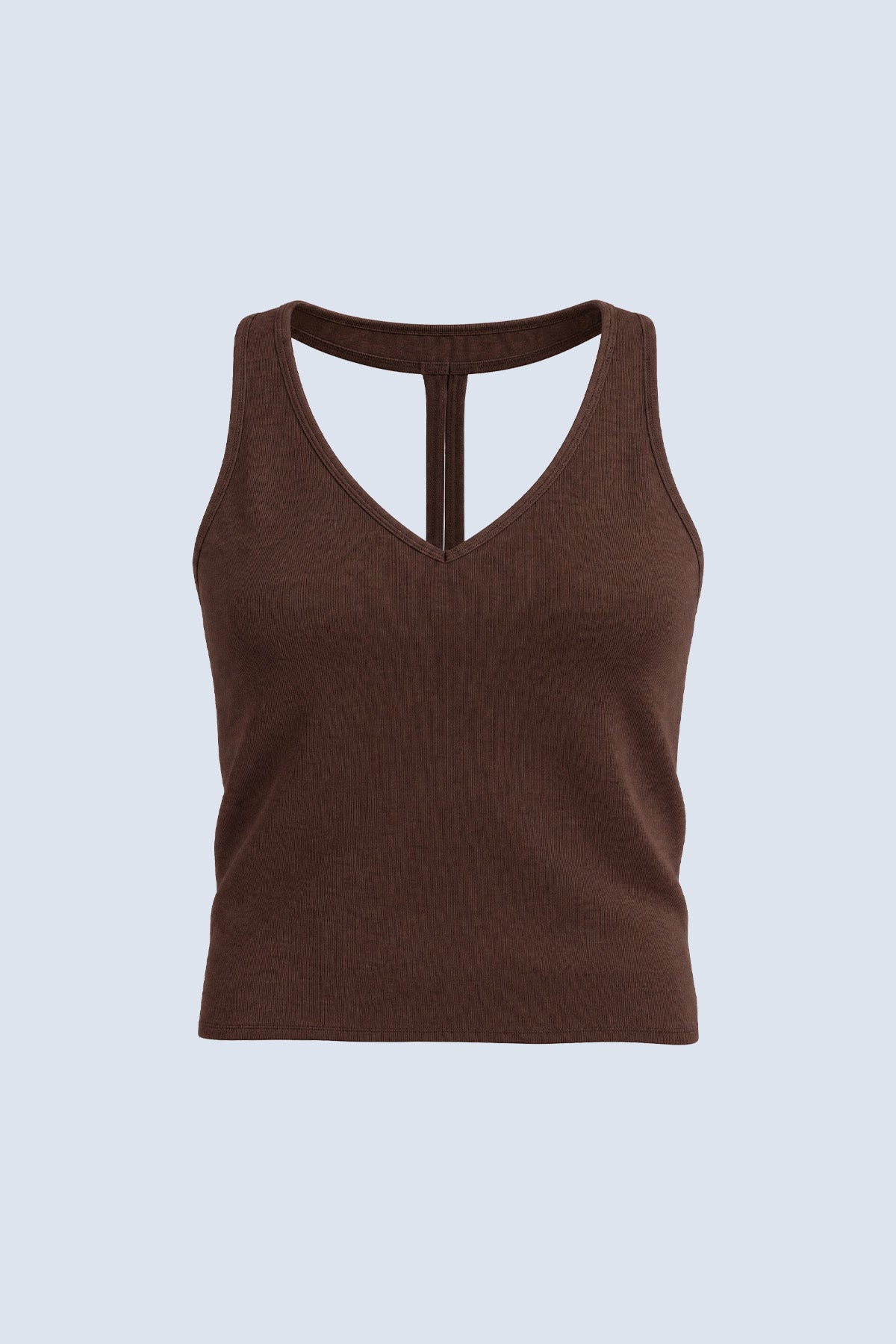 Ava Halter T-Back V-Neck Crop Tank Top