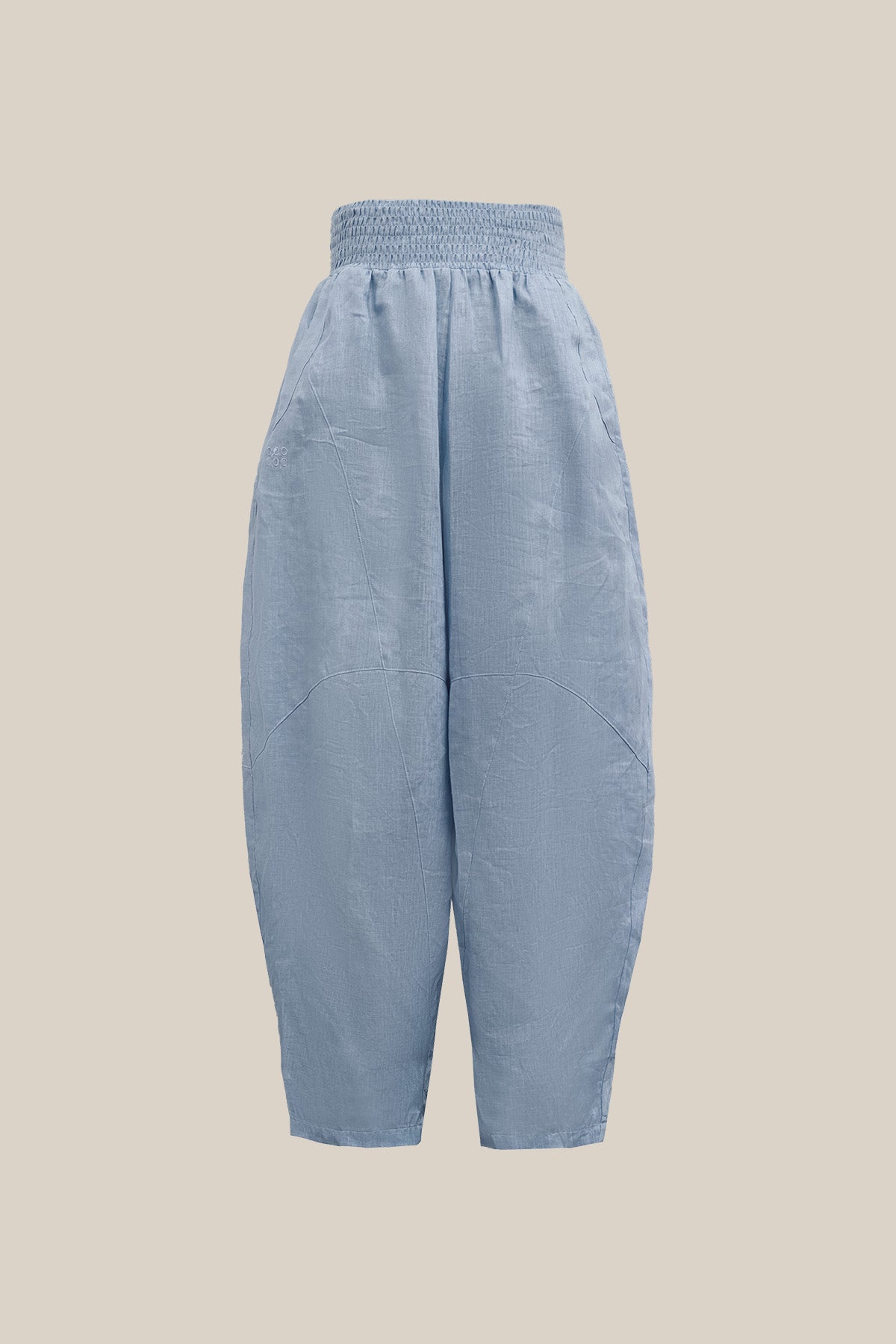 Ione 100% Linen Multi-Panel Draped Loose Cocoon Pants
