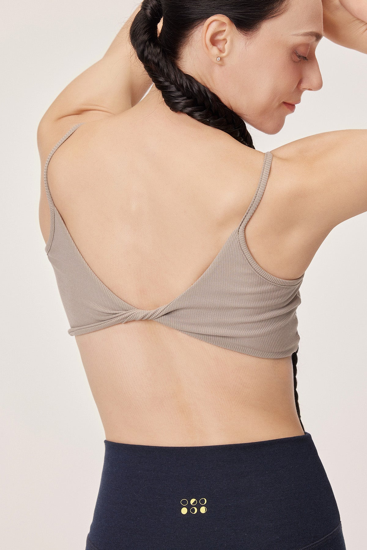 Danna Lyocell Tencel Twist Ribbed Cami Bra Top