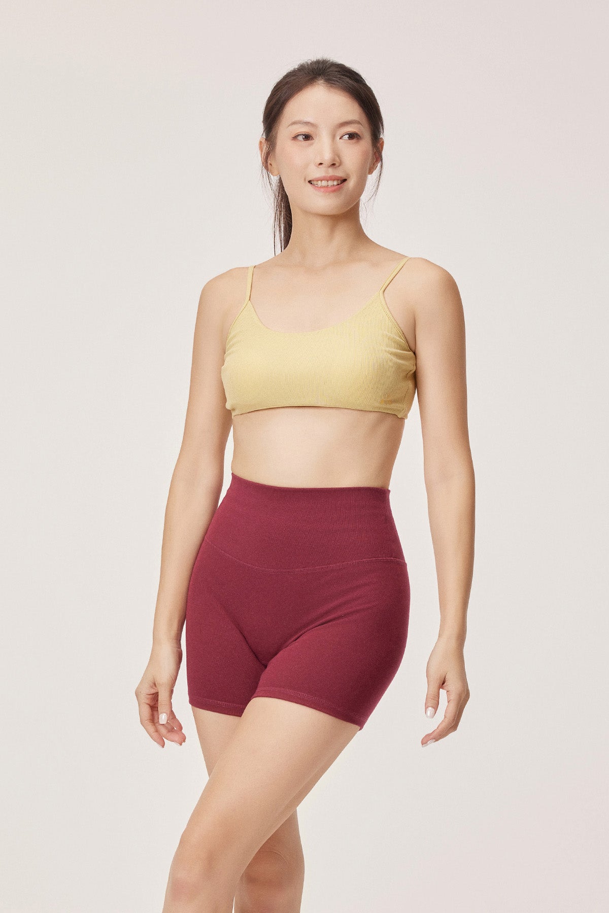 Danna Lyocell Tencel Twist Ribbed Cami Bra Top