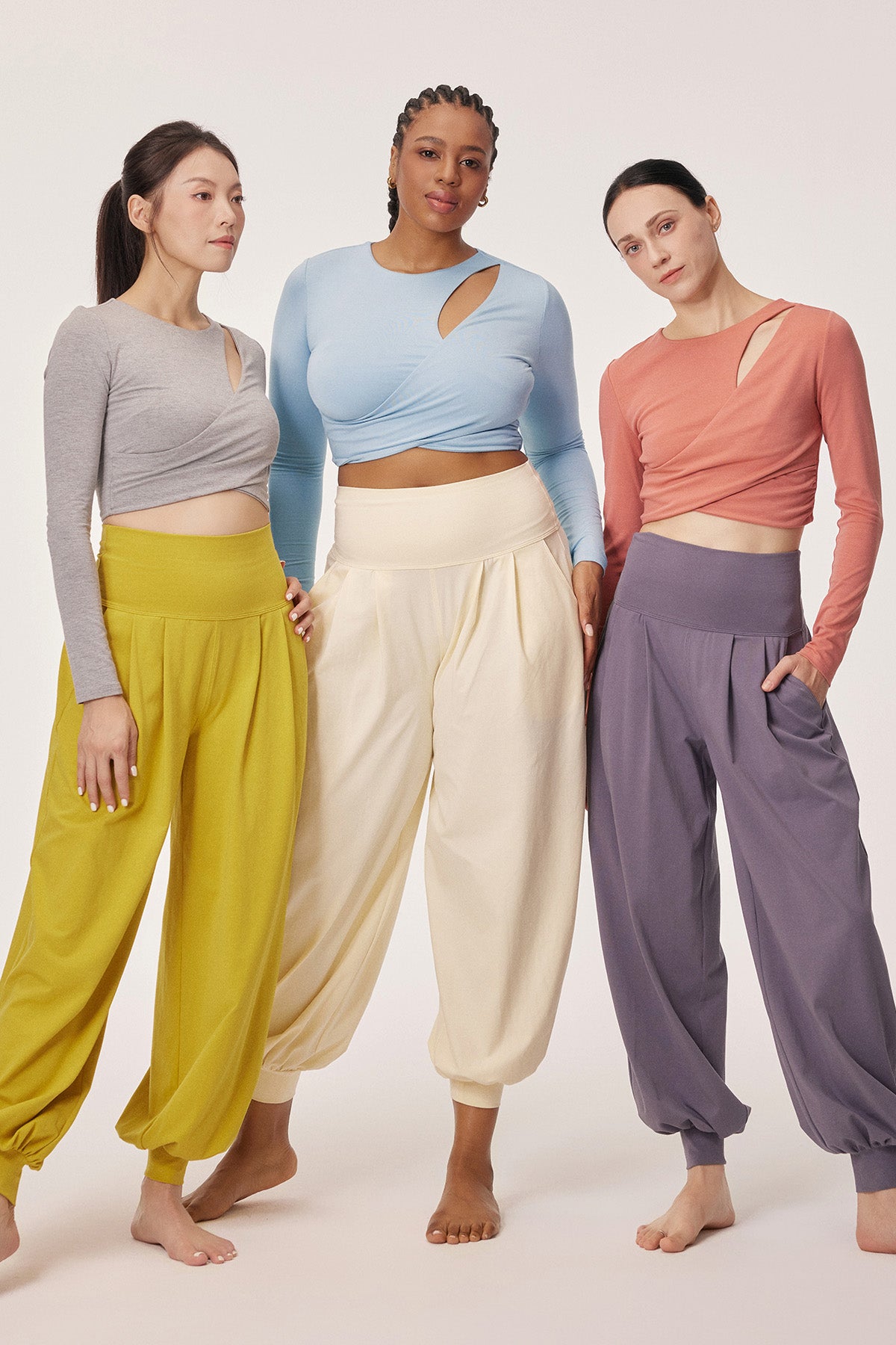 Amari Relaxed High-Rise Cotton Yoga Jogger Pants