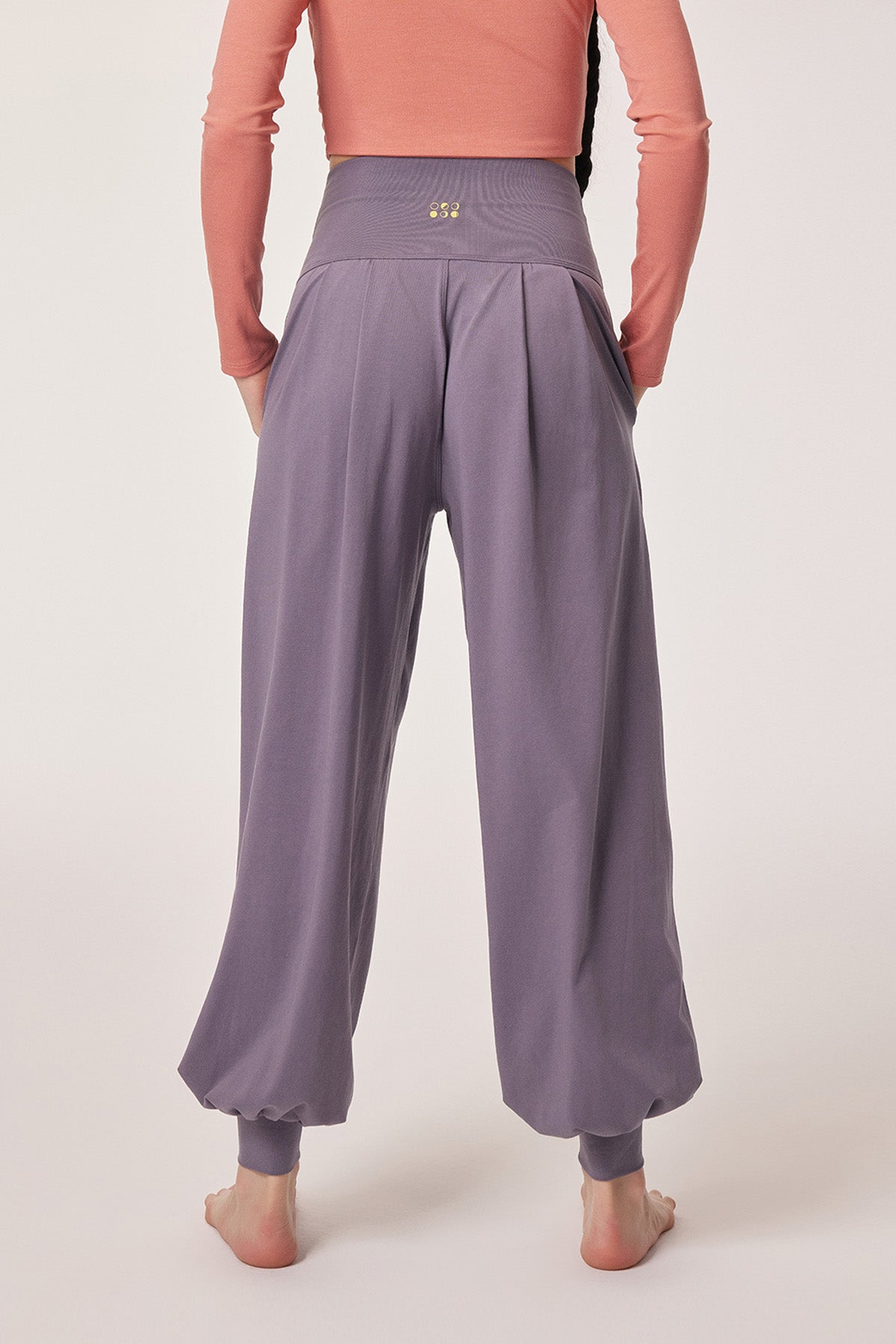 Amari Relaxed High-Rise Cotton Yoga Jogger Pants