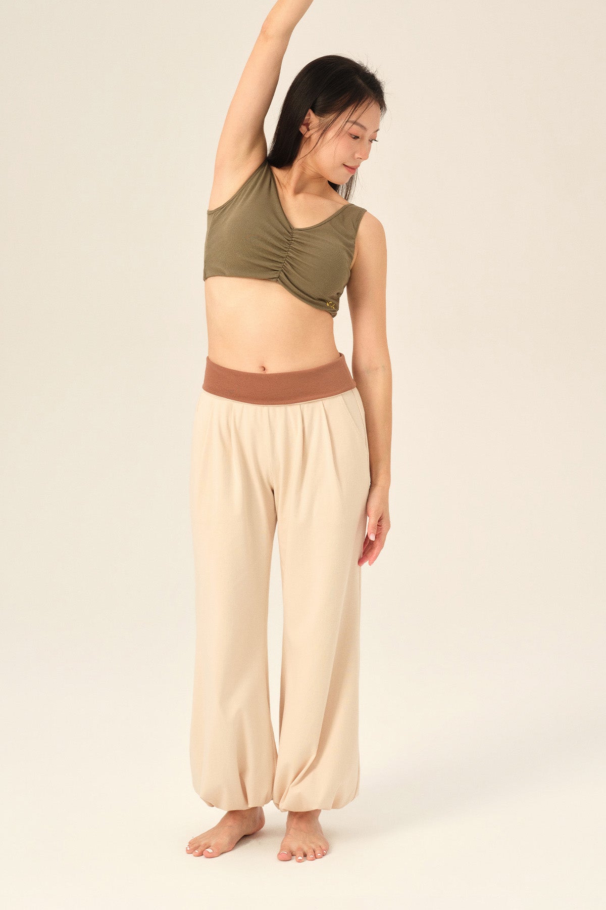 Isolde Tencel Cloud Ruched Twist Wide Strap Bralette