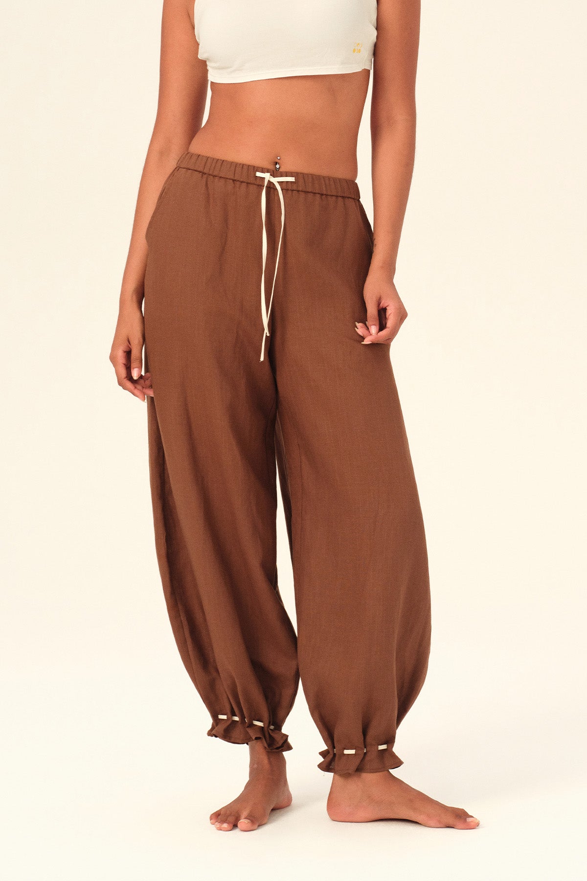 Elara Tencel Linen Budgy Lounge Pants
