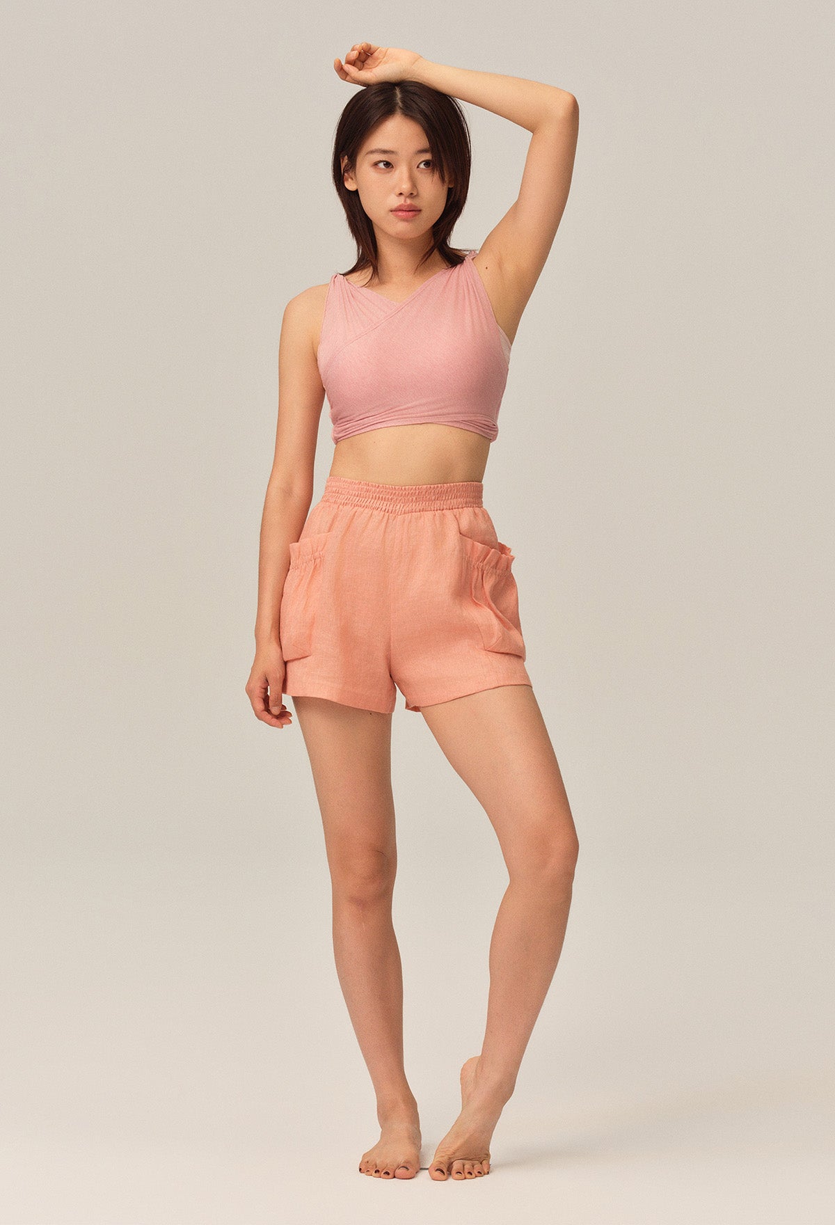Seraphina 100% Linen High-Waist Shorts
