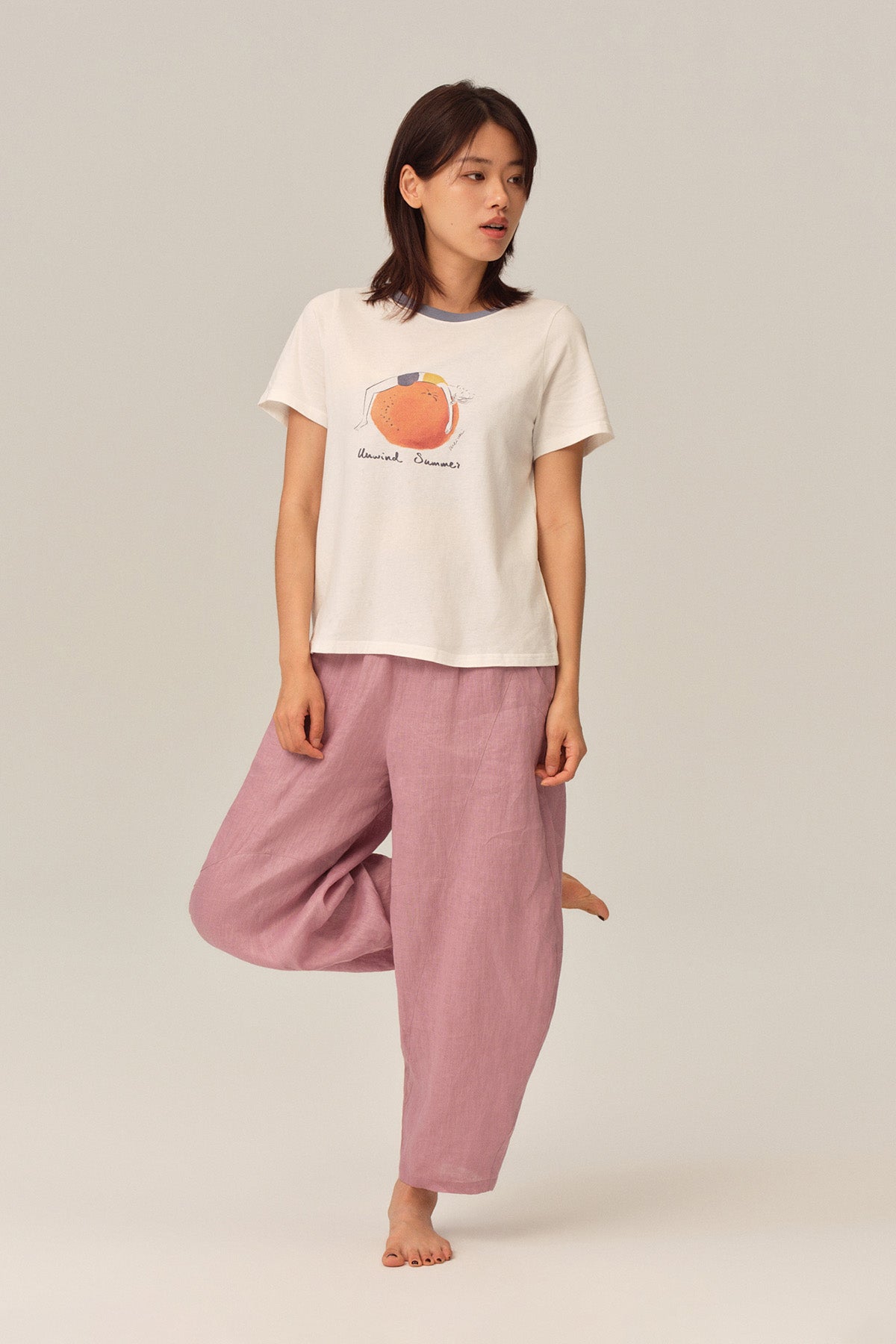Weiwei Orange Girl Relaxed Cotton T-Shirt