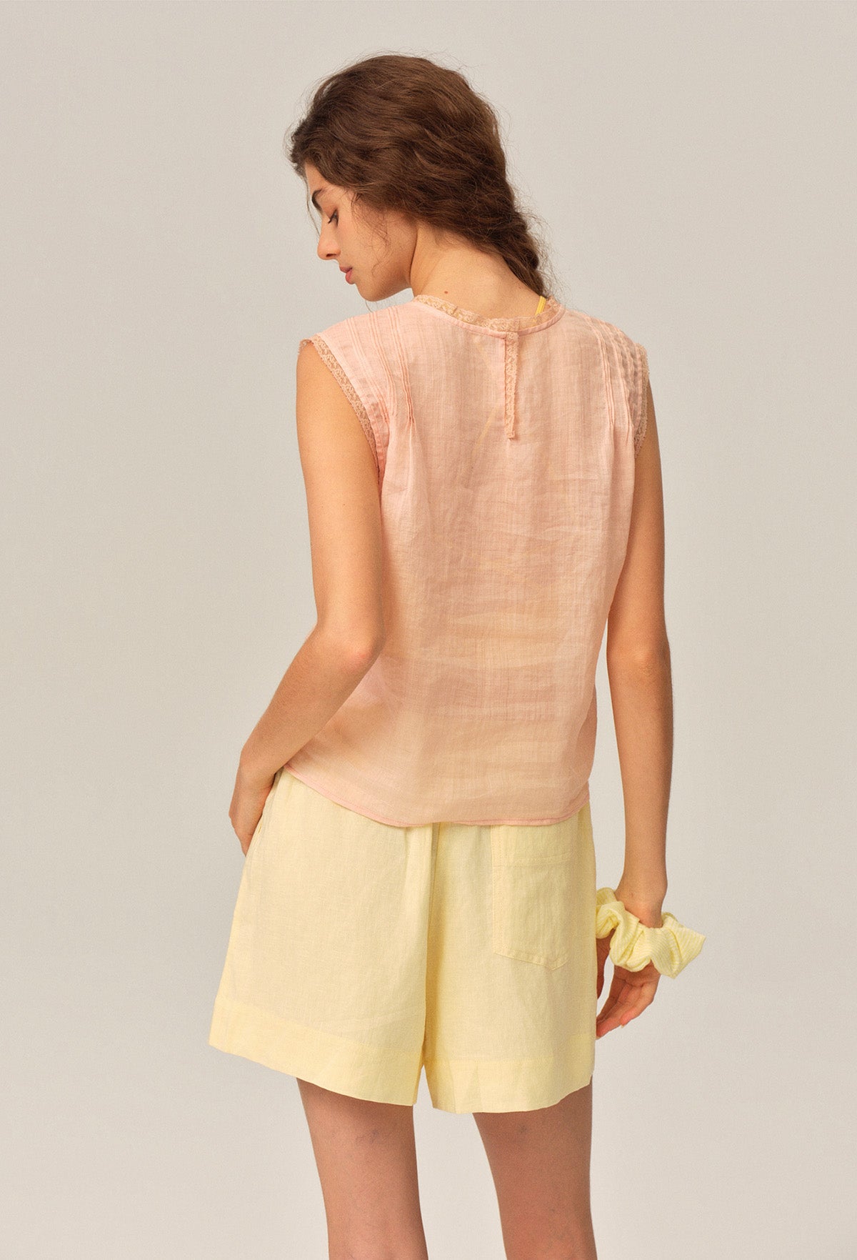 Maren 100% Ramie Loose Drop Shoulder Top