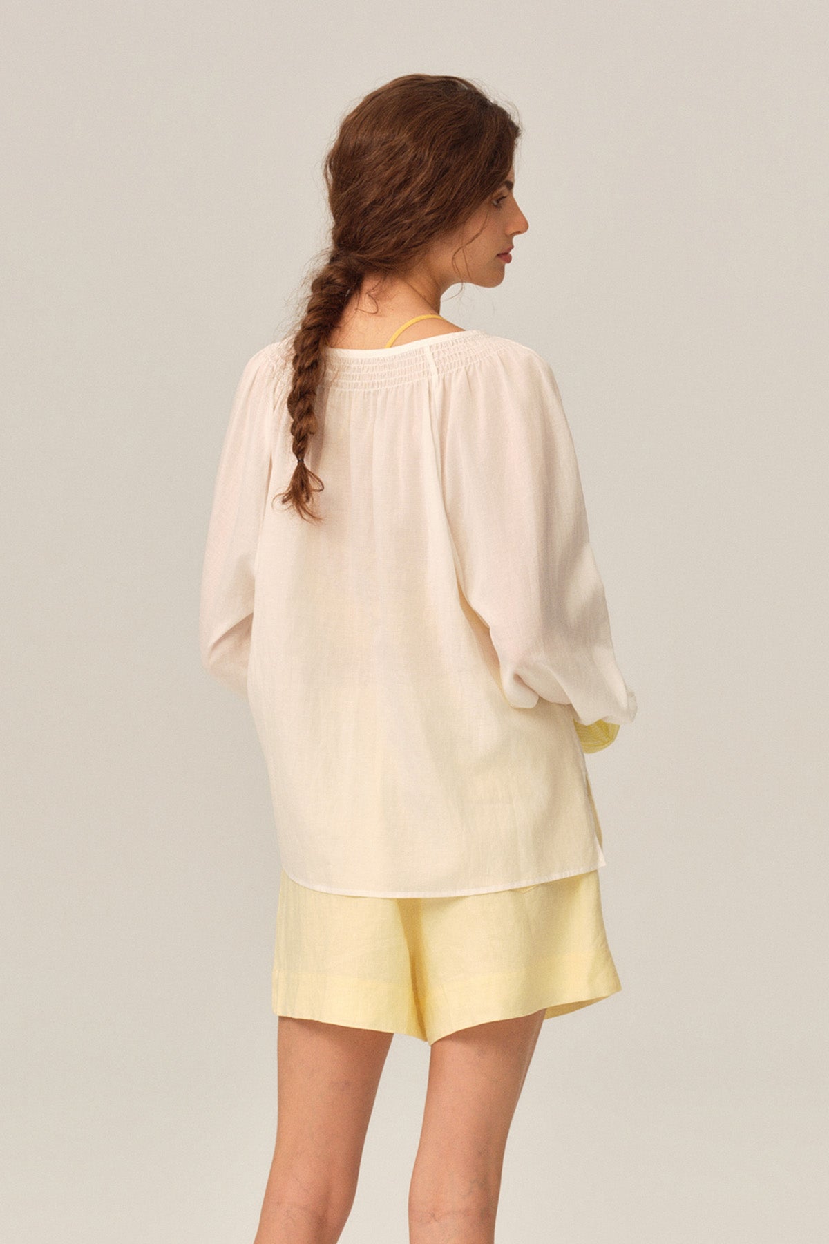 Florence Tencel Linen Loose Babydoll Blouse