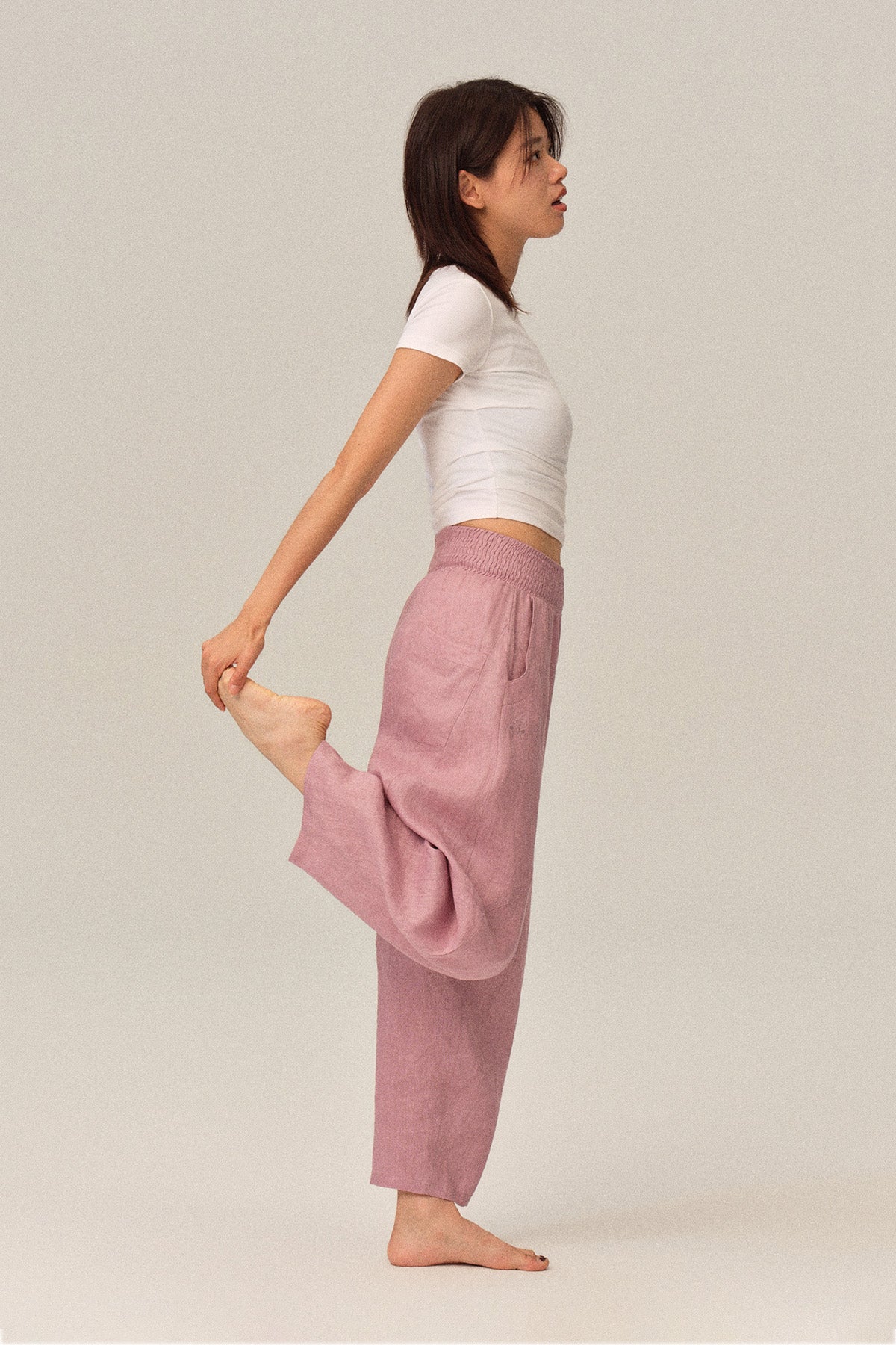 Ione 100% Linen Multi-Panel Draped Loose Cocoon Pants