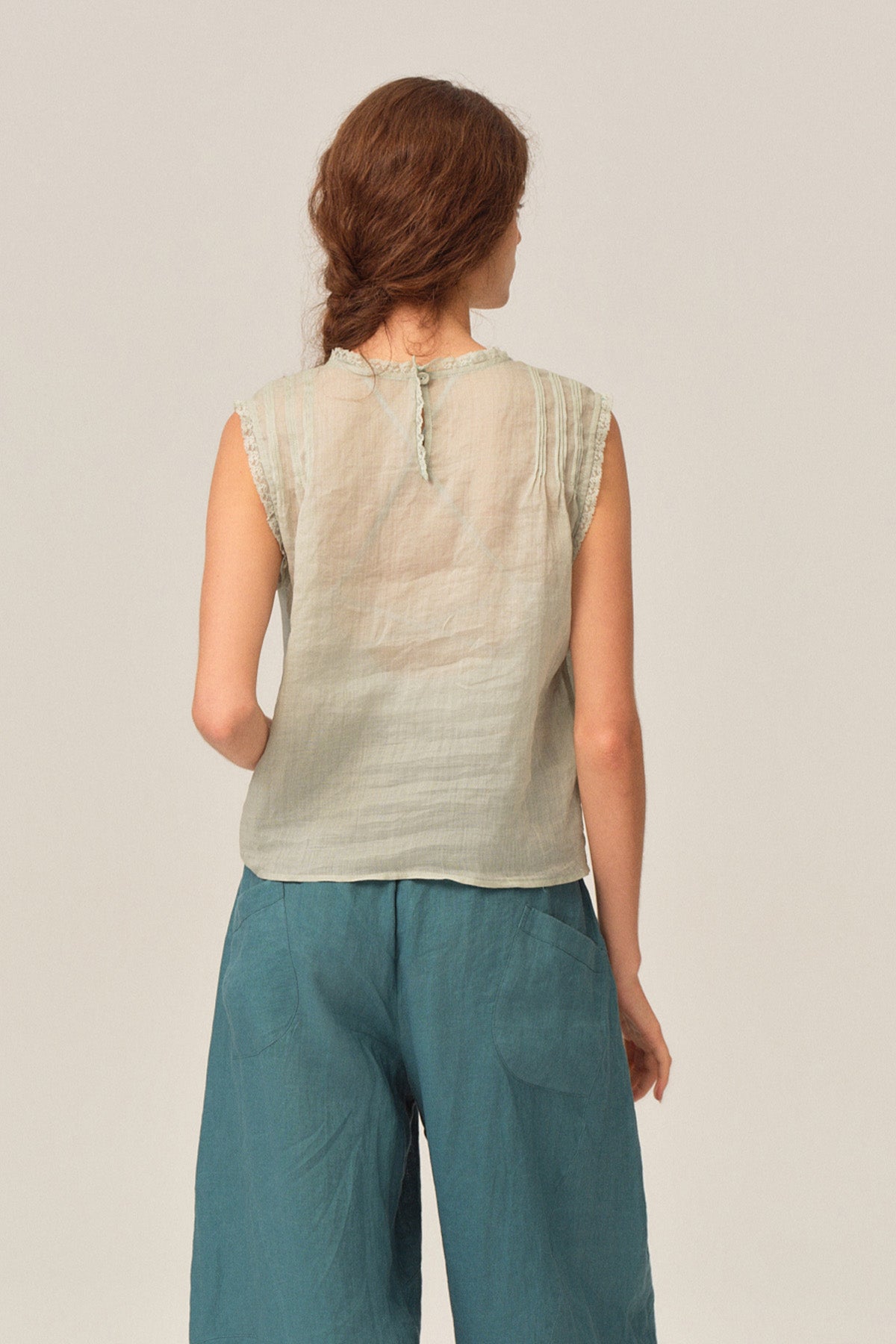 Maren 100% Ramie Loose Drop Shoulder Top