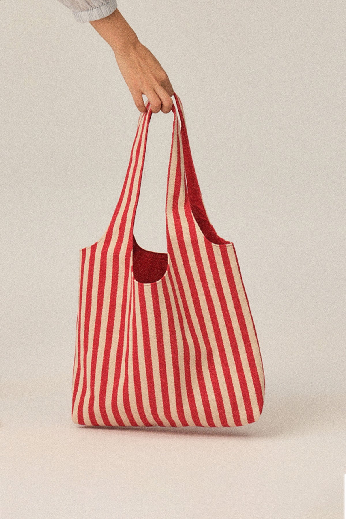 Vertical Stripe Eco-Friendly Canvas Tote Bag