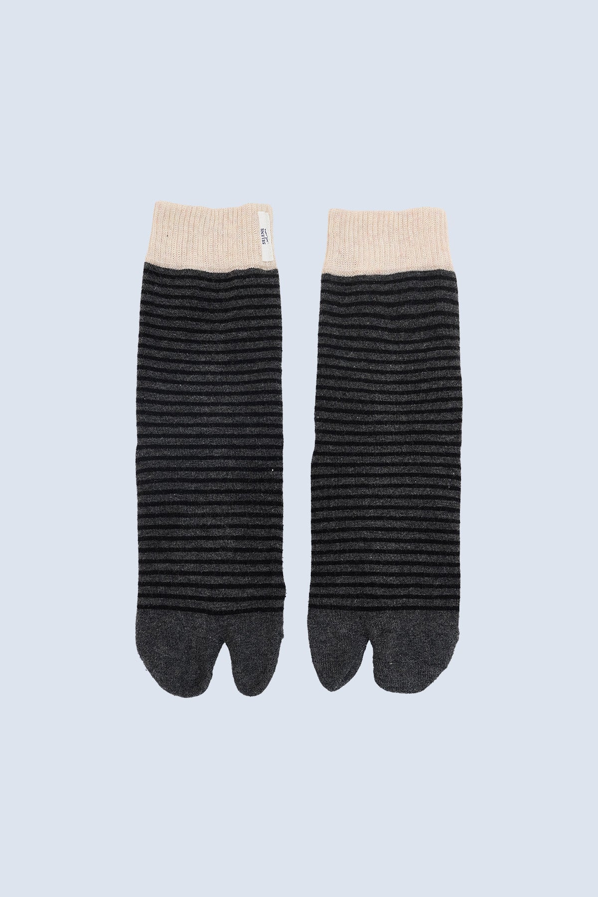 Lily Cotton-Blend Stripe Yoga Toe Socks