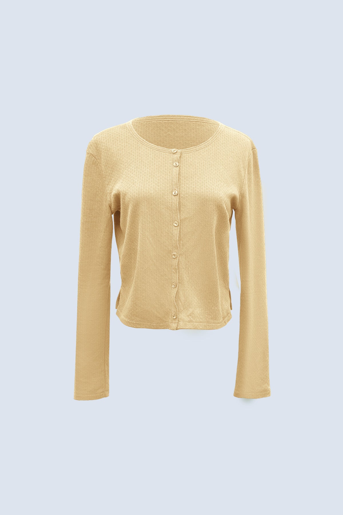 Ella Cropped Jacquard Round-Neck Cardigan
