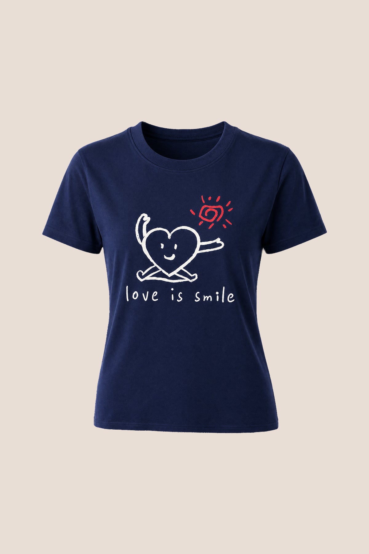 Sophie Print Stretch Relaxed Straight-Fit T-Shirt
