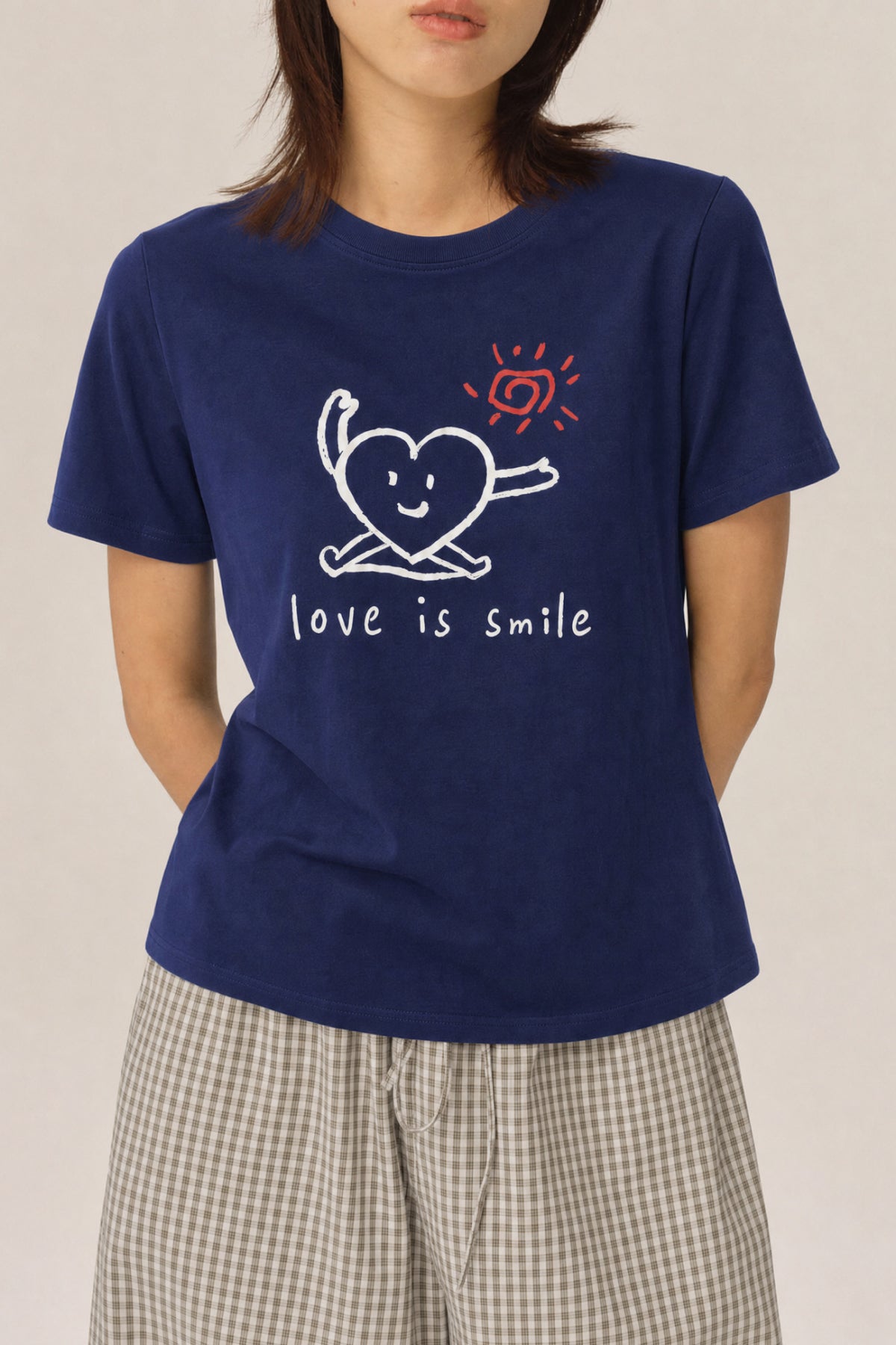 Sophie Print Stretch Relaxed Straight-Fit T-Shirt
