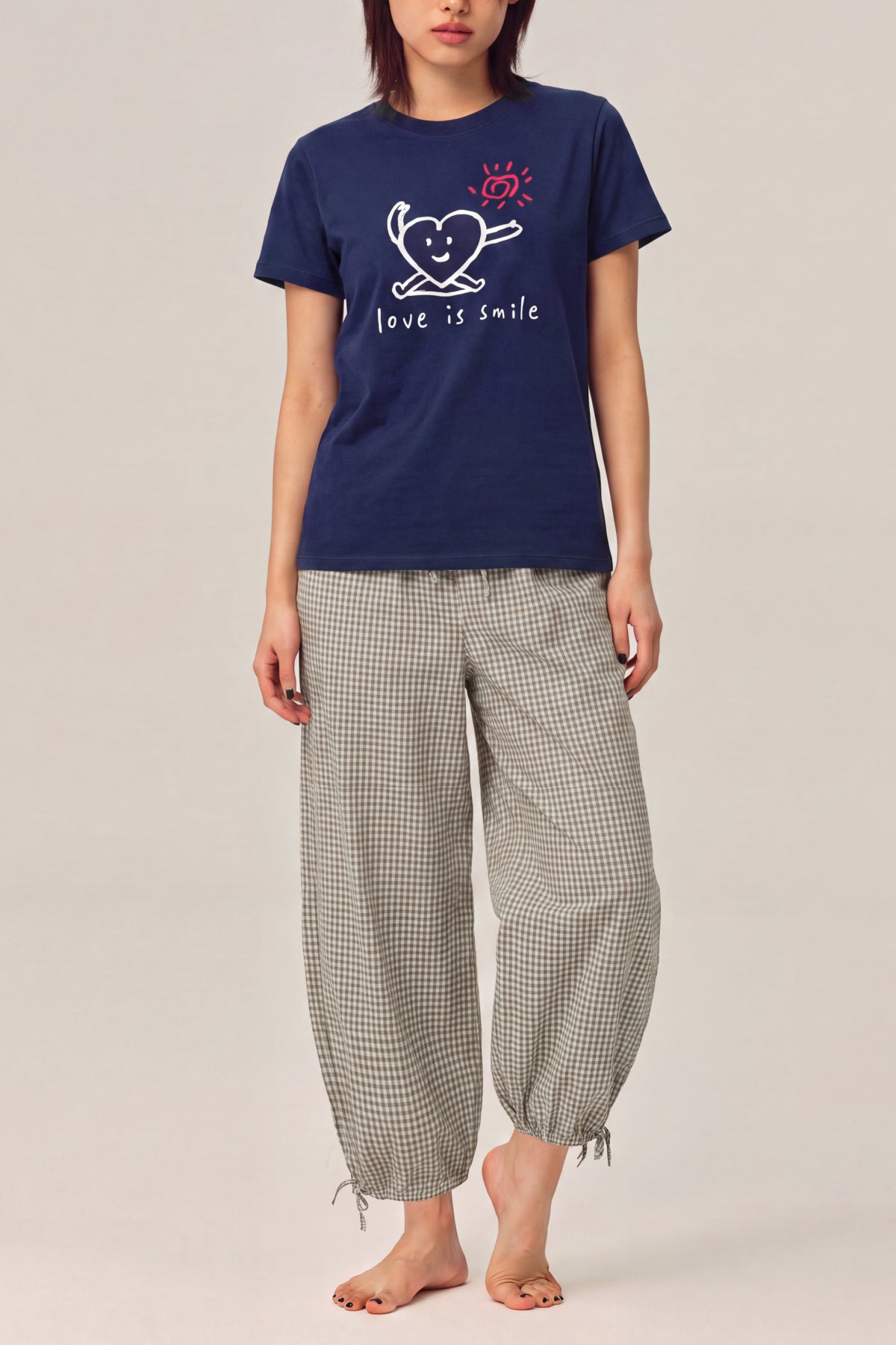 Sophie Print Stretch Relaxed Straight-Fit T-Shirt