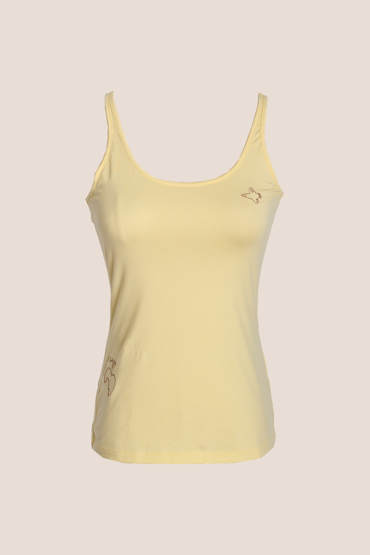 Ava Cloud-Like Embroidered Stretchy Slim-Fit Tank Top