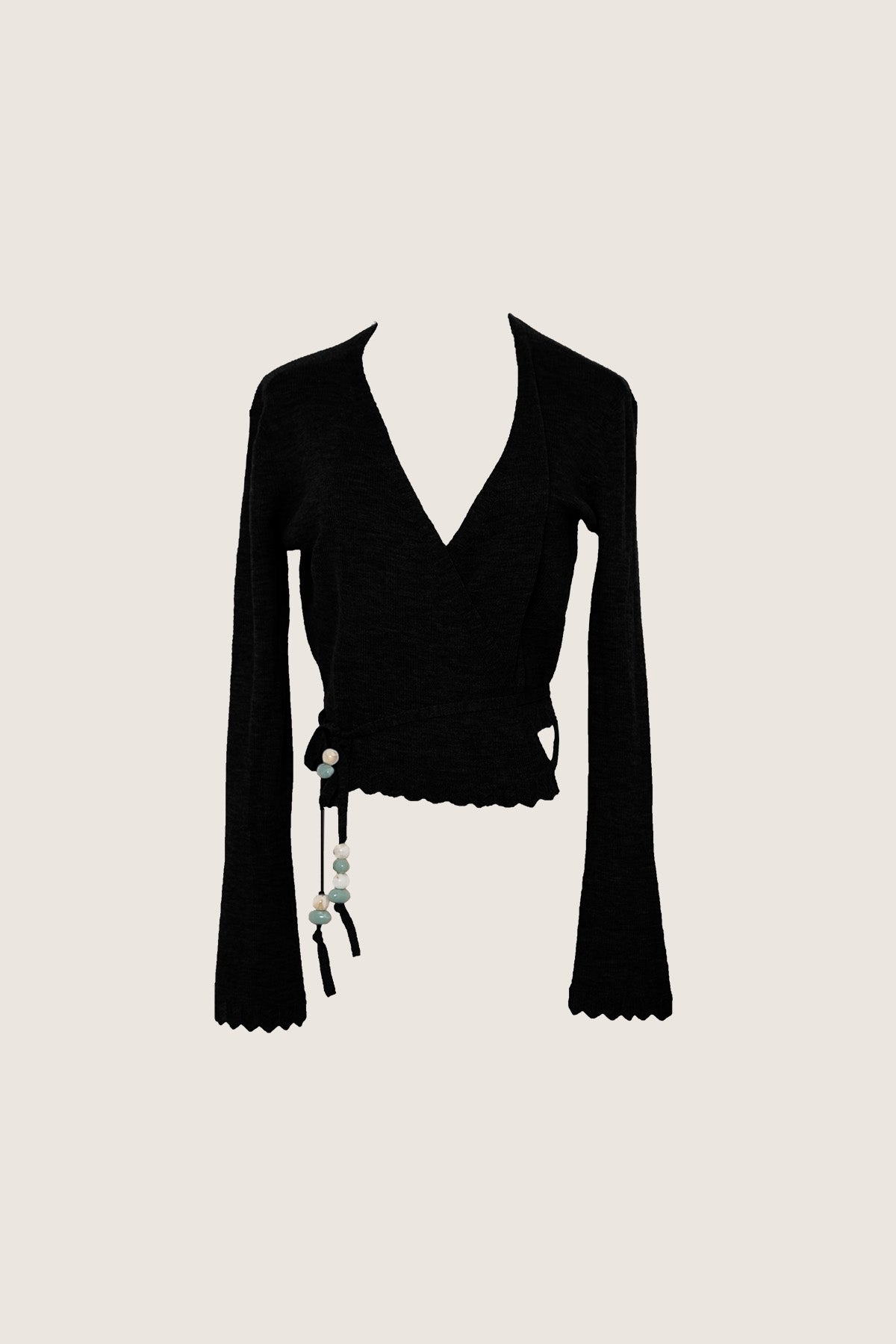 Everleigh 100% Merino Wool Pendant Cross-Tie Cardigan