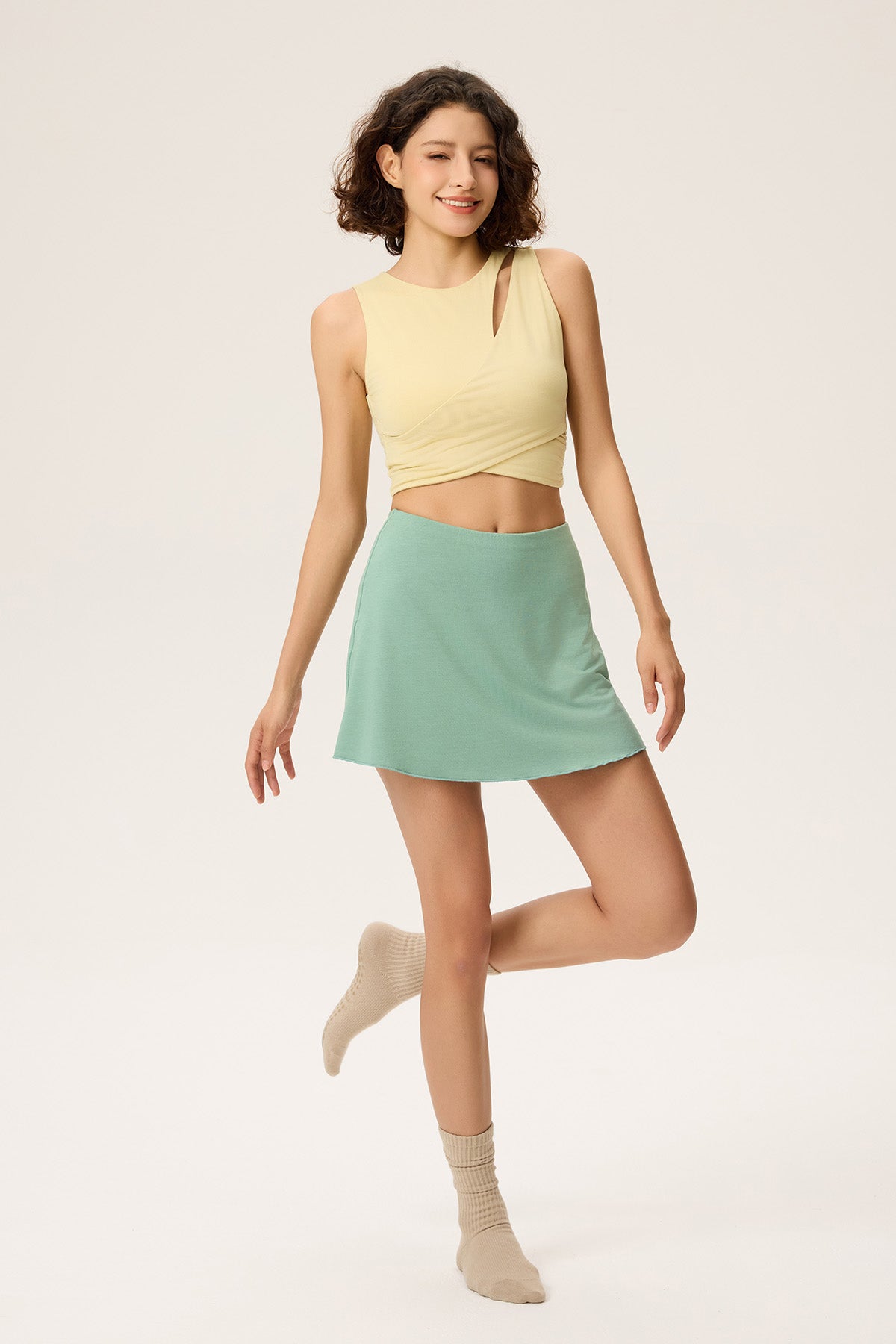 Bella Crescent Cut-out Bamboo Tank