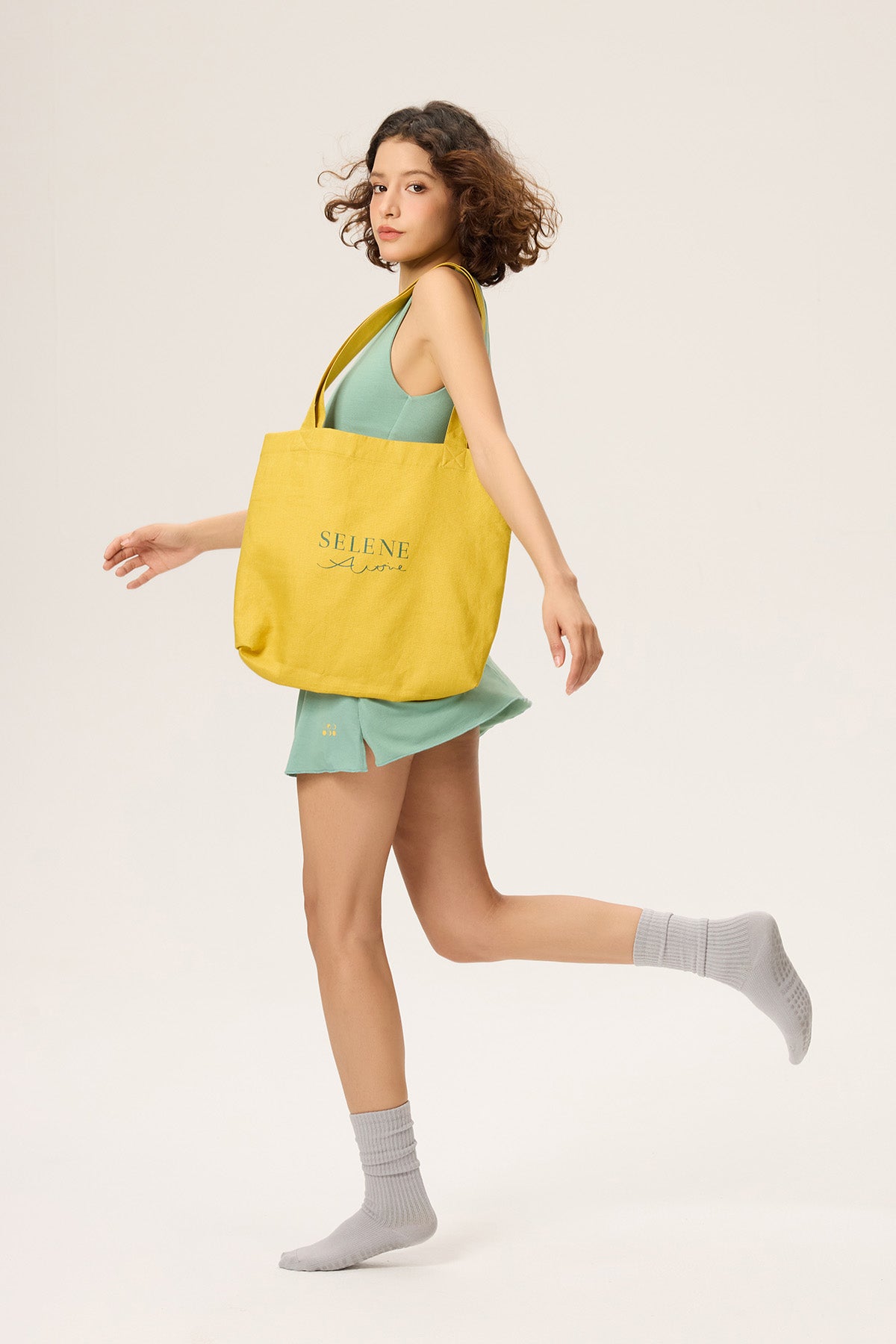 Linen Selene Logo Casual Bag