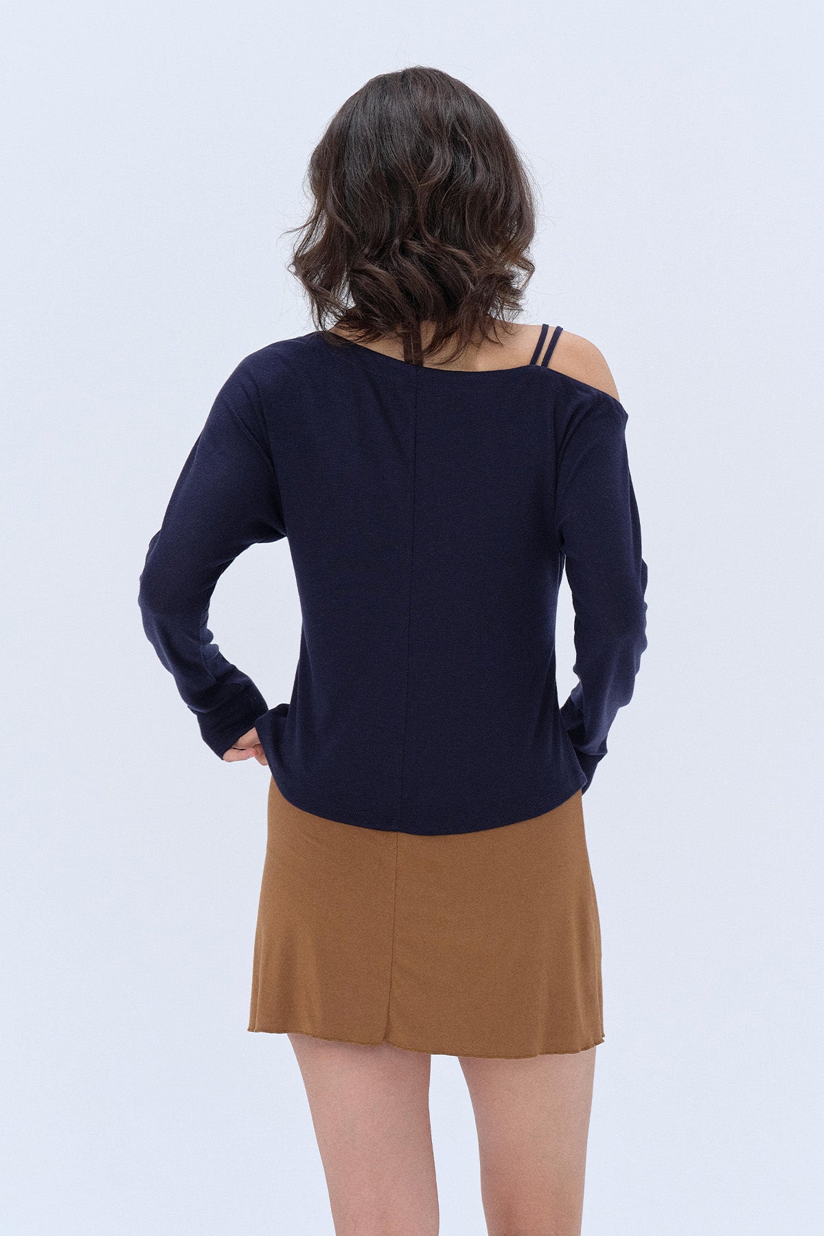 Olivia Asymmetric Off-Shoulder Long-Sleeve Top