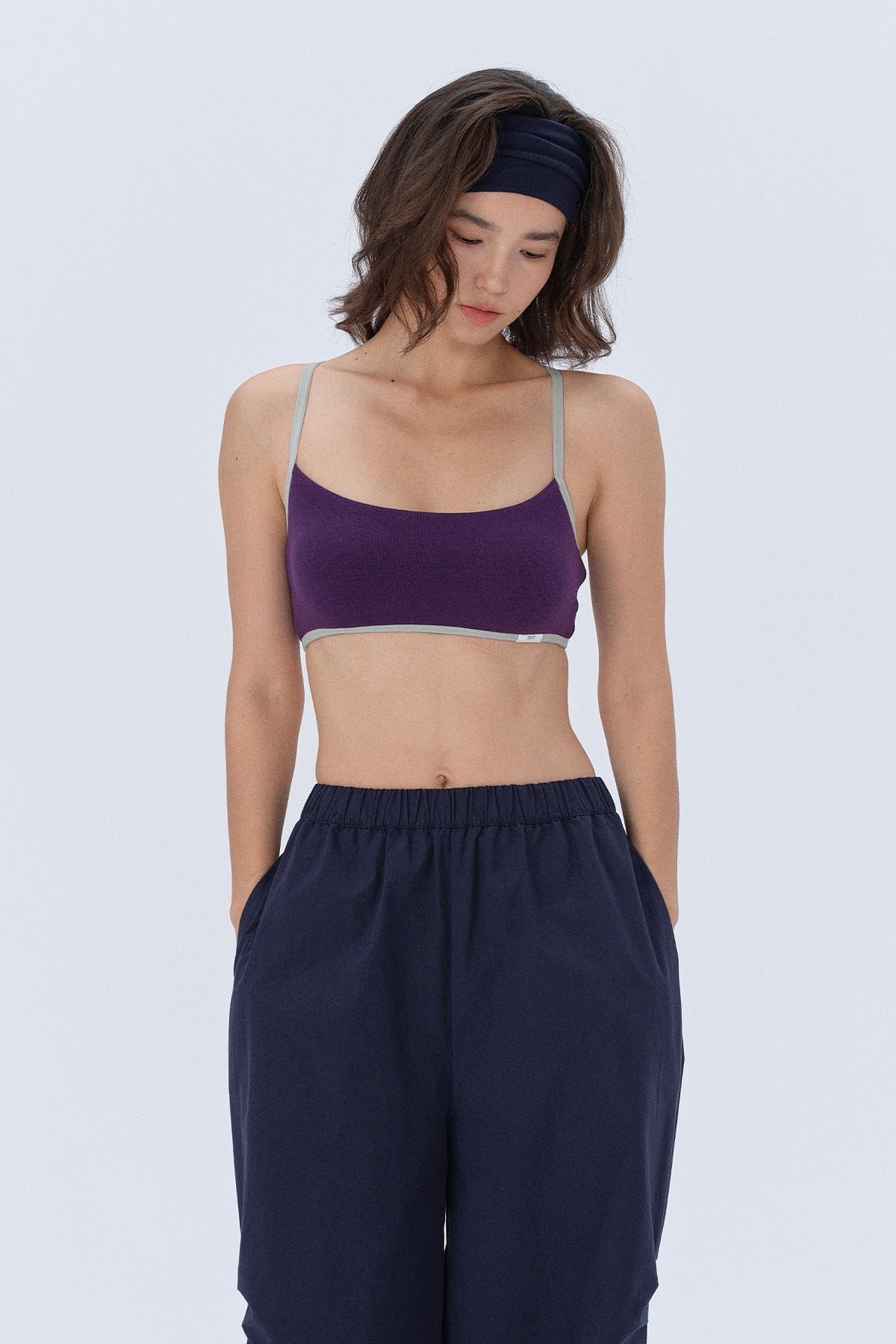 Ruby Square-Neck Cross-Back Crop Tank Top