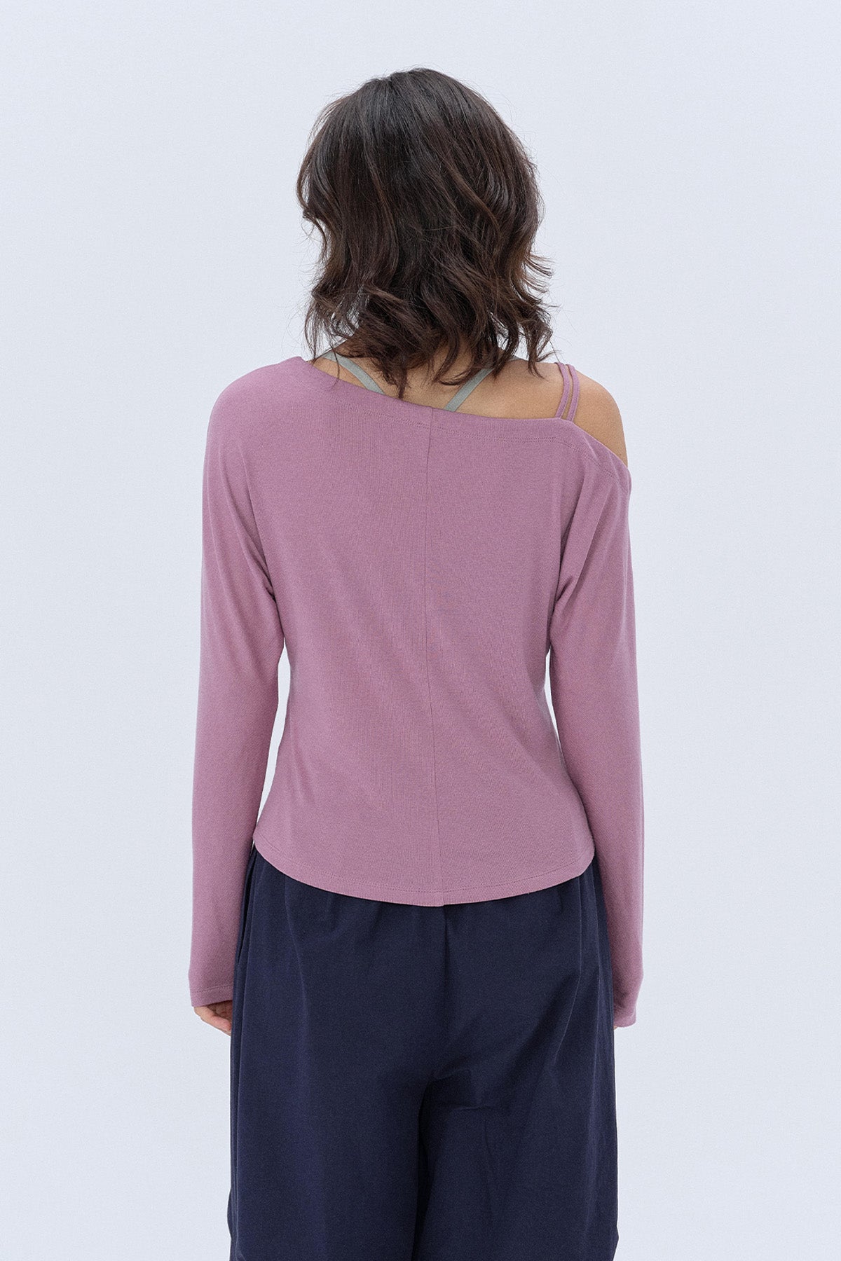 Olivia Asymmetric Off-Shoulder Long-Sleeve Top
