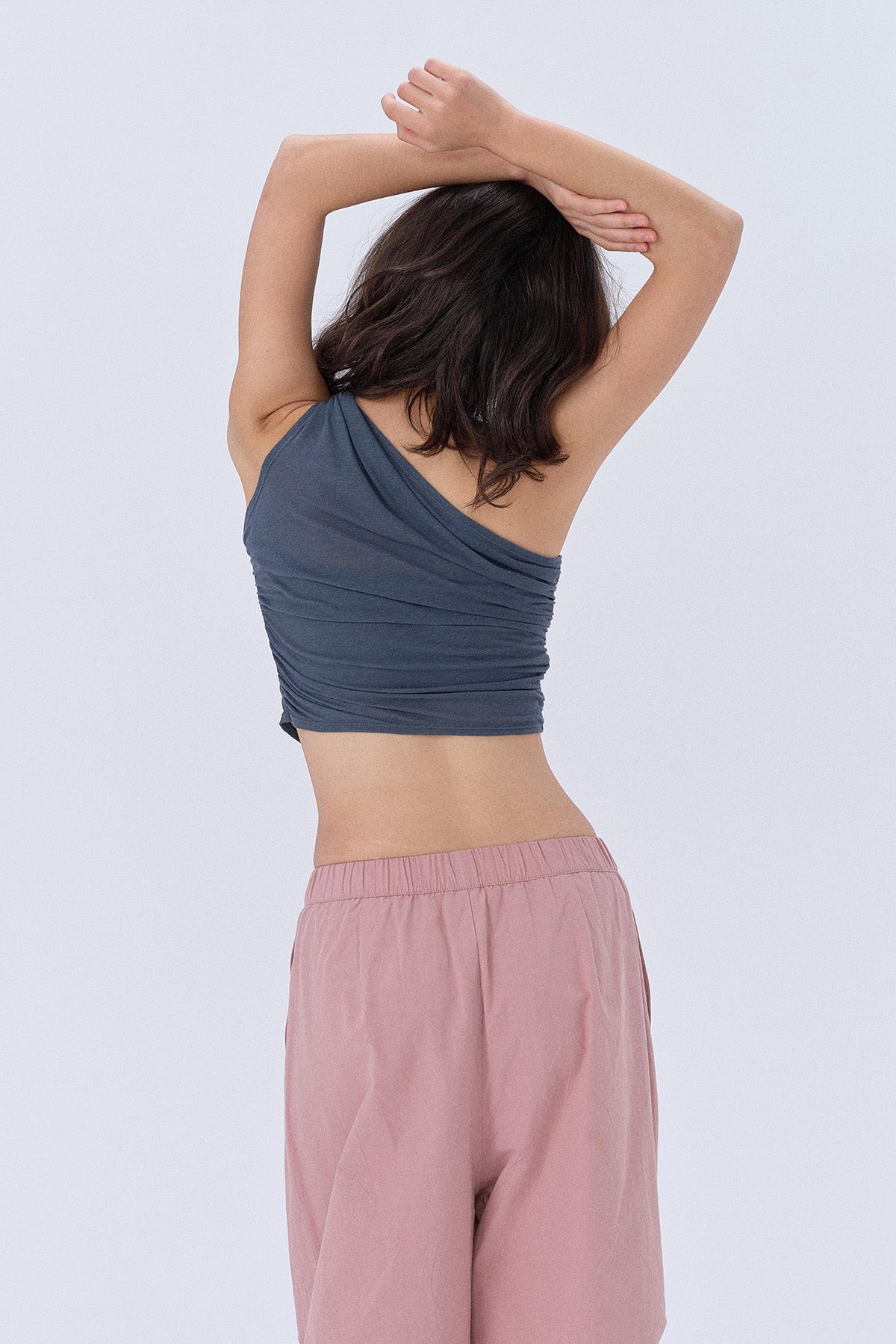 Ivy Asymmetric One-Shoulder Twist Tank Top