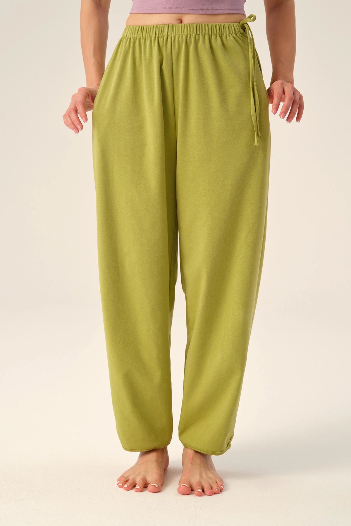 Hazel Tie-Side Pockets Yoga Pants