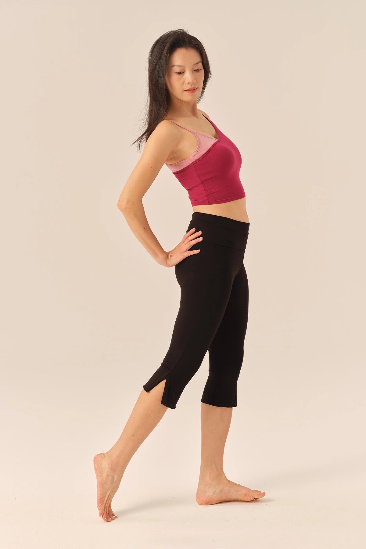 Charlotte Color-Block Layered Bamboo Bra Top