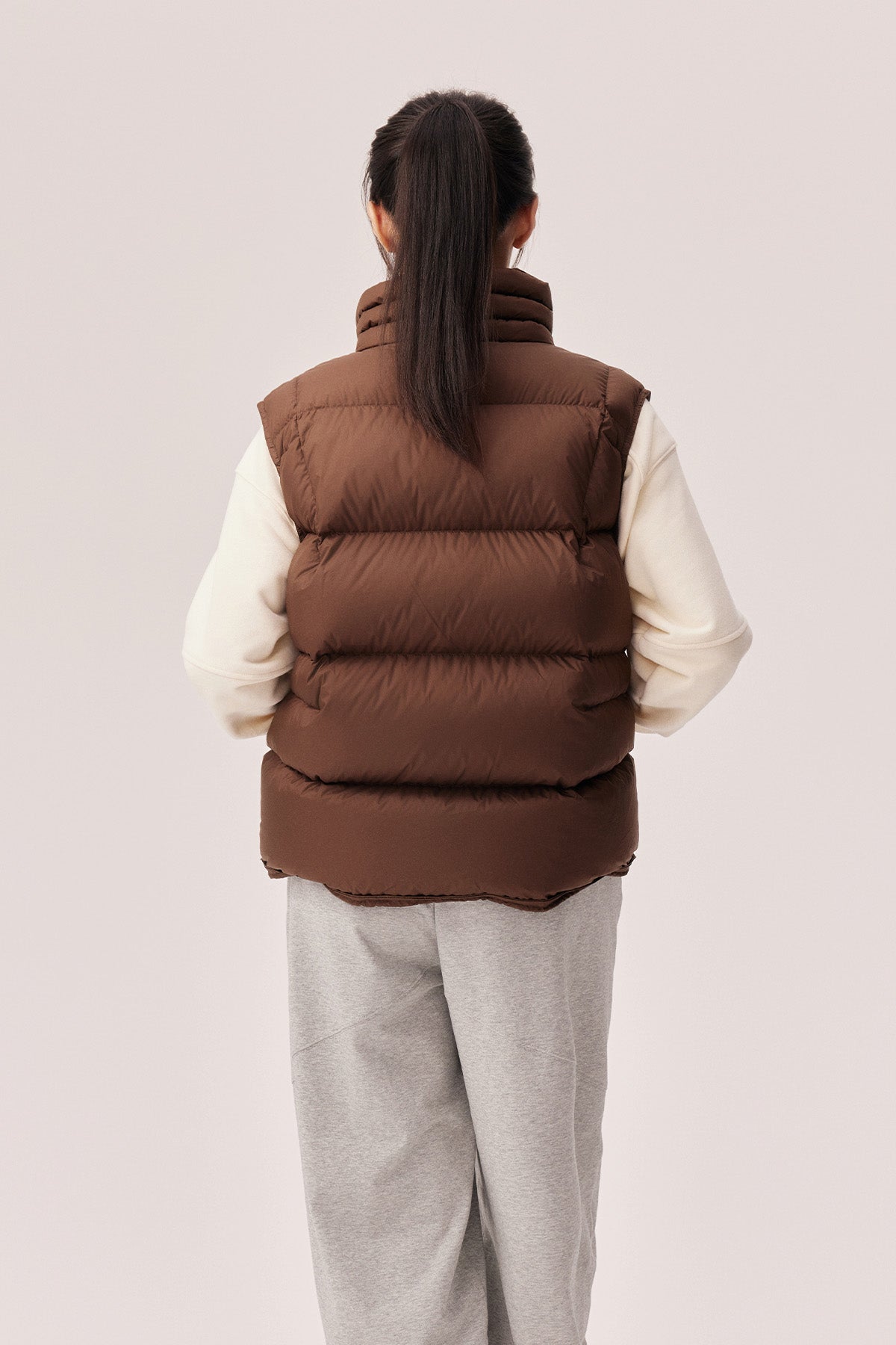 Estella High-Neck 95% White Duck Down Vest