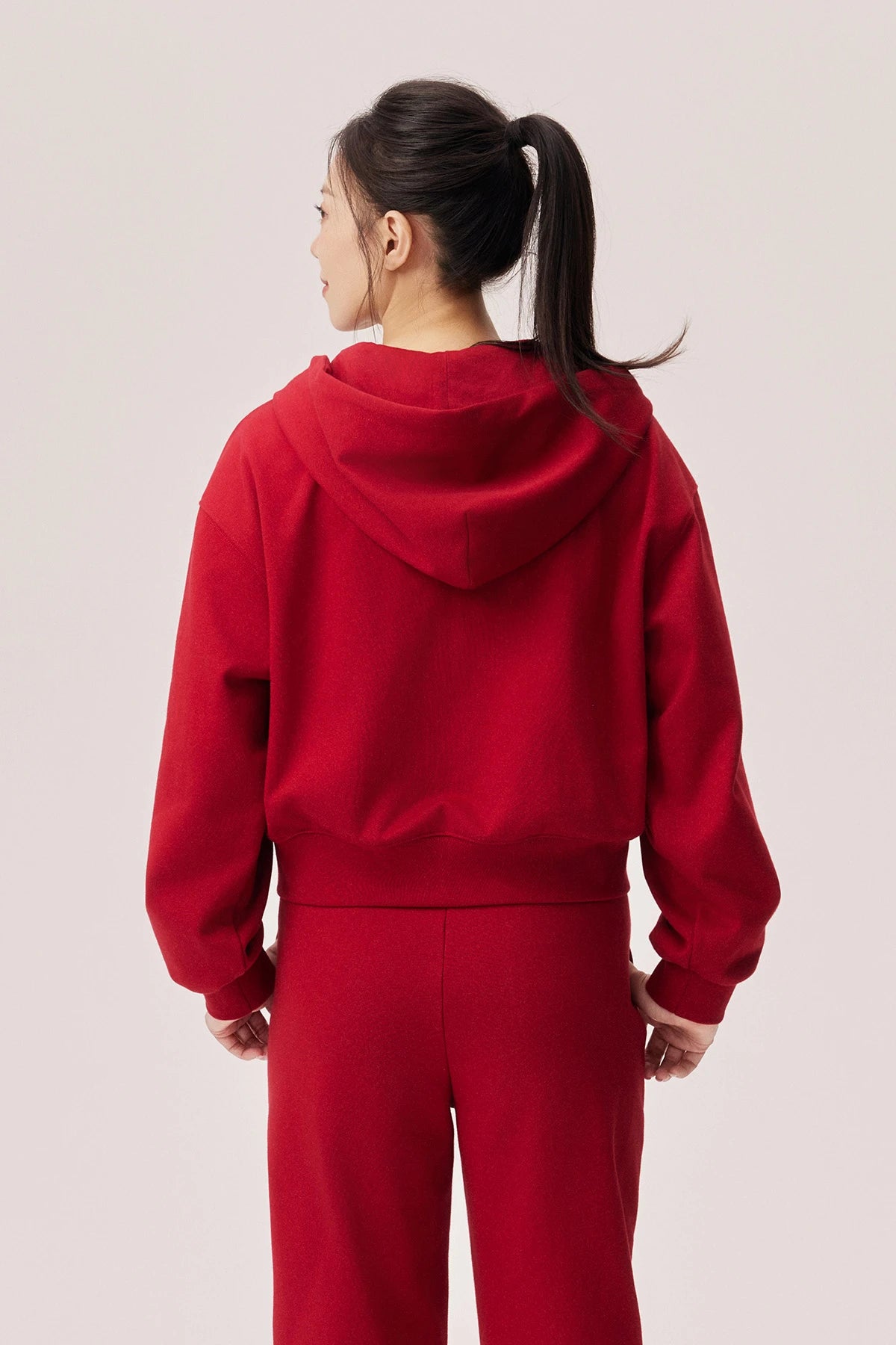 Selene Logo Embroidered Cropped Hoodie Jacket