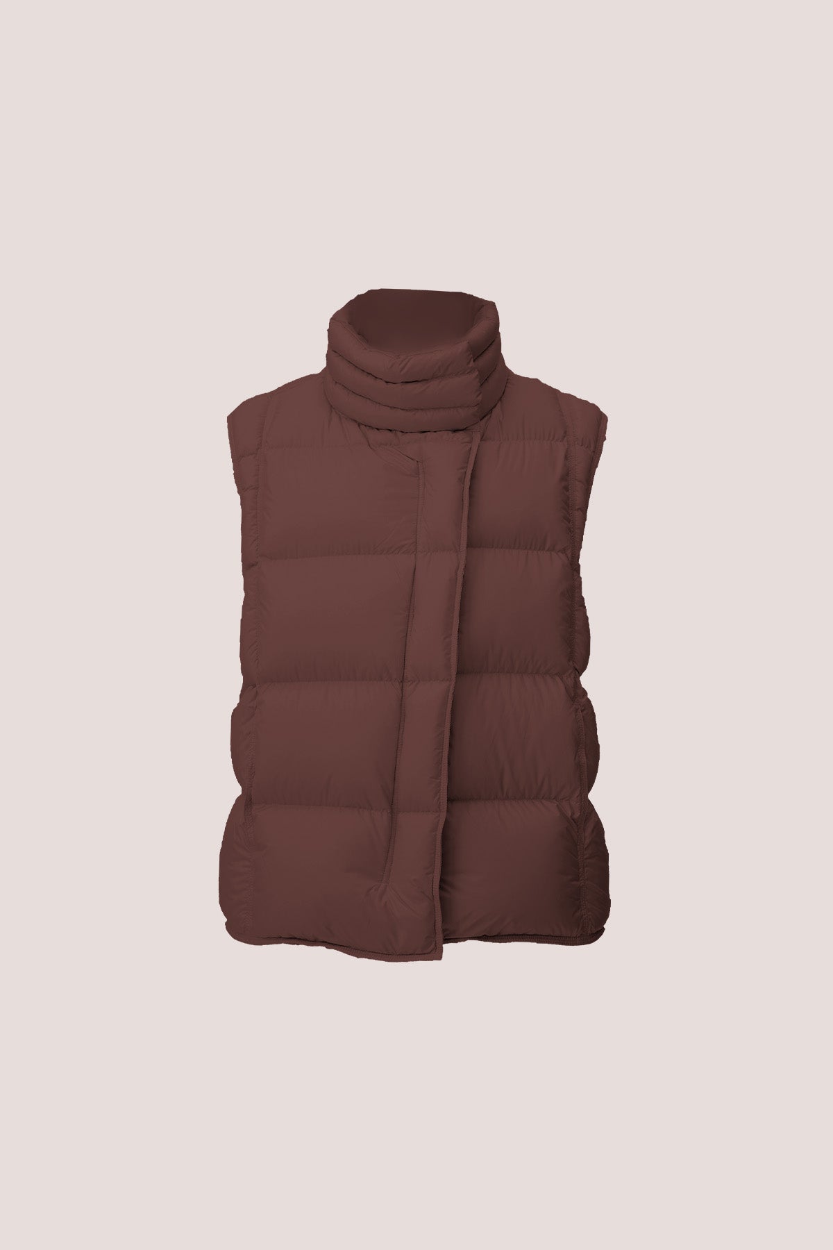 Estella High-Neck 95% White Duck Down Vest
