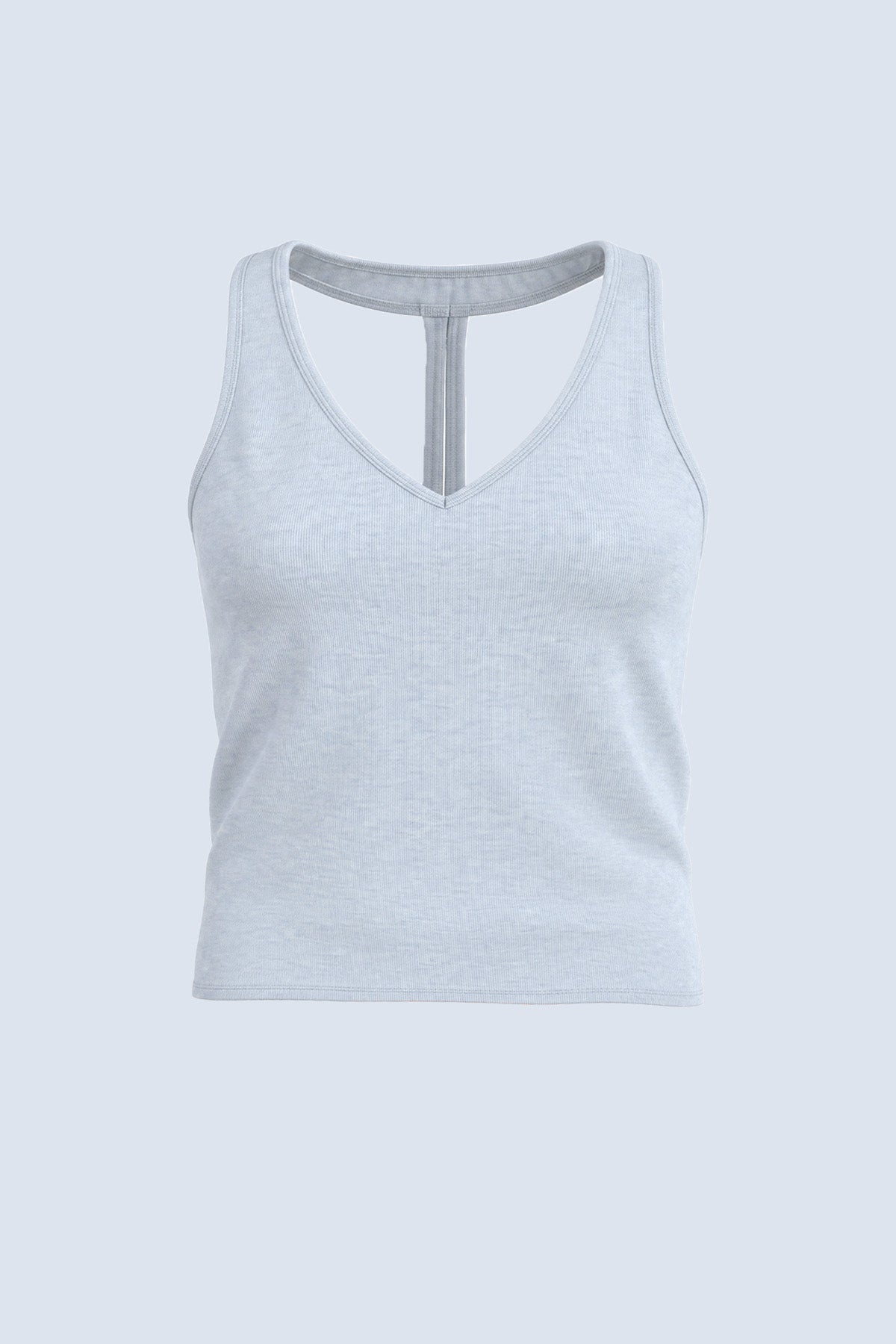 Ava Halter T-Back V-Neck Crop Tank Top