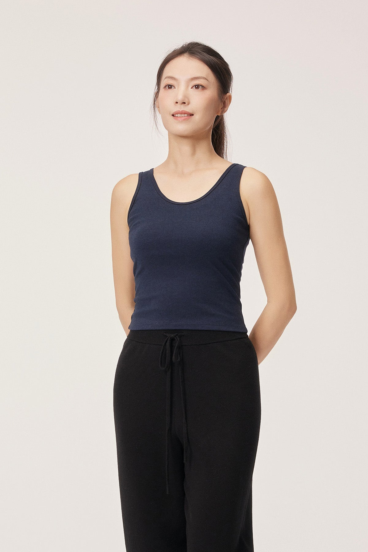 Vera Half-Moon Cut-out Bamboo Tank