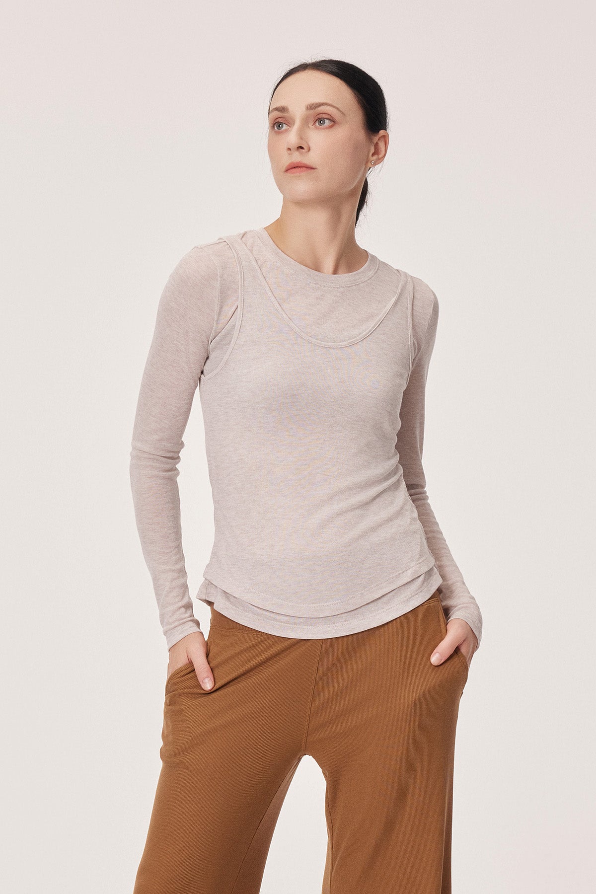 Maggie Lyocell-Wool Fitted Knit Two-Piece Set