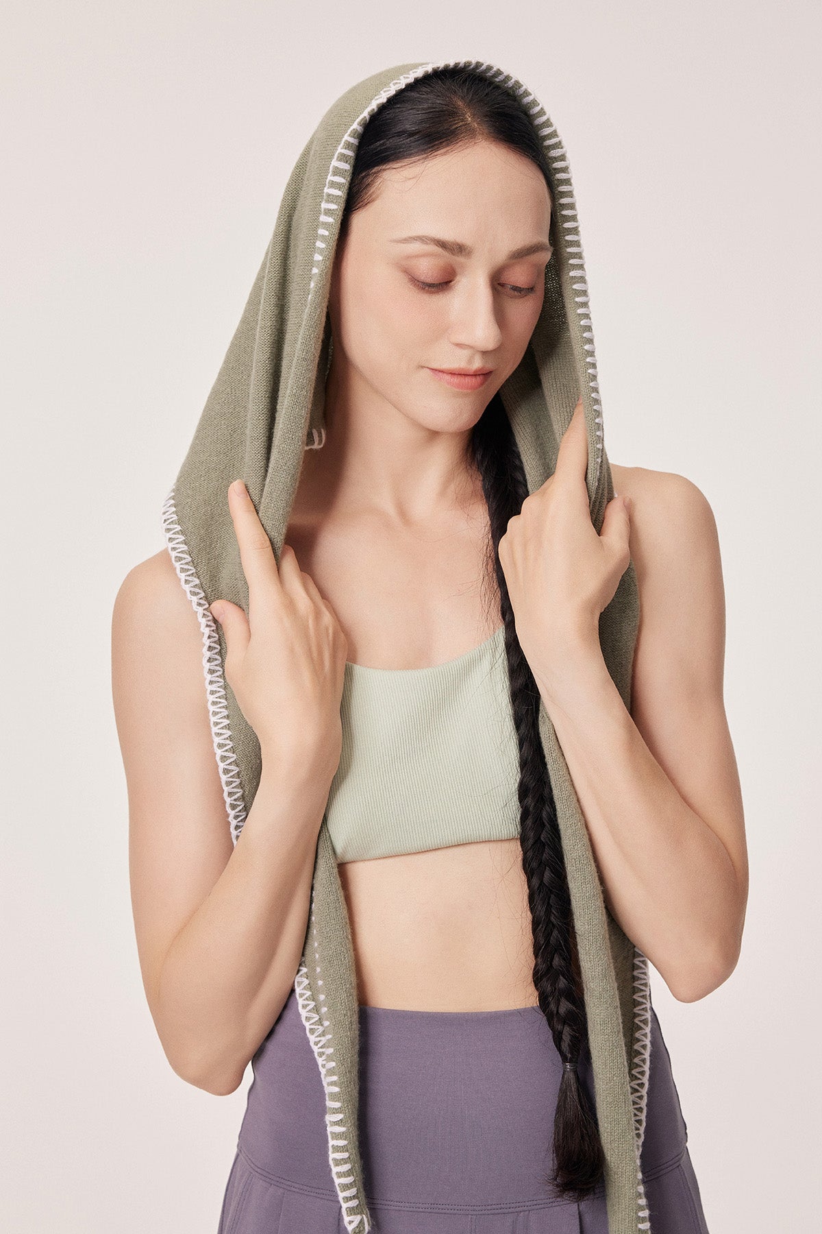 Handcrafted 100% Merino Wool Multi-Use Triangle Shawl