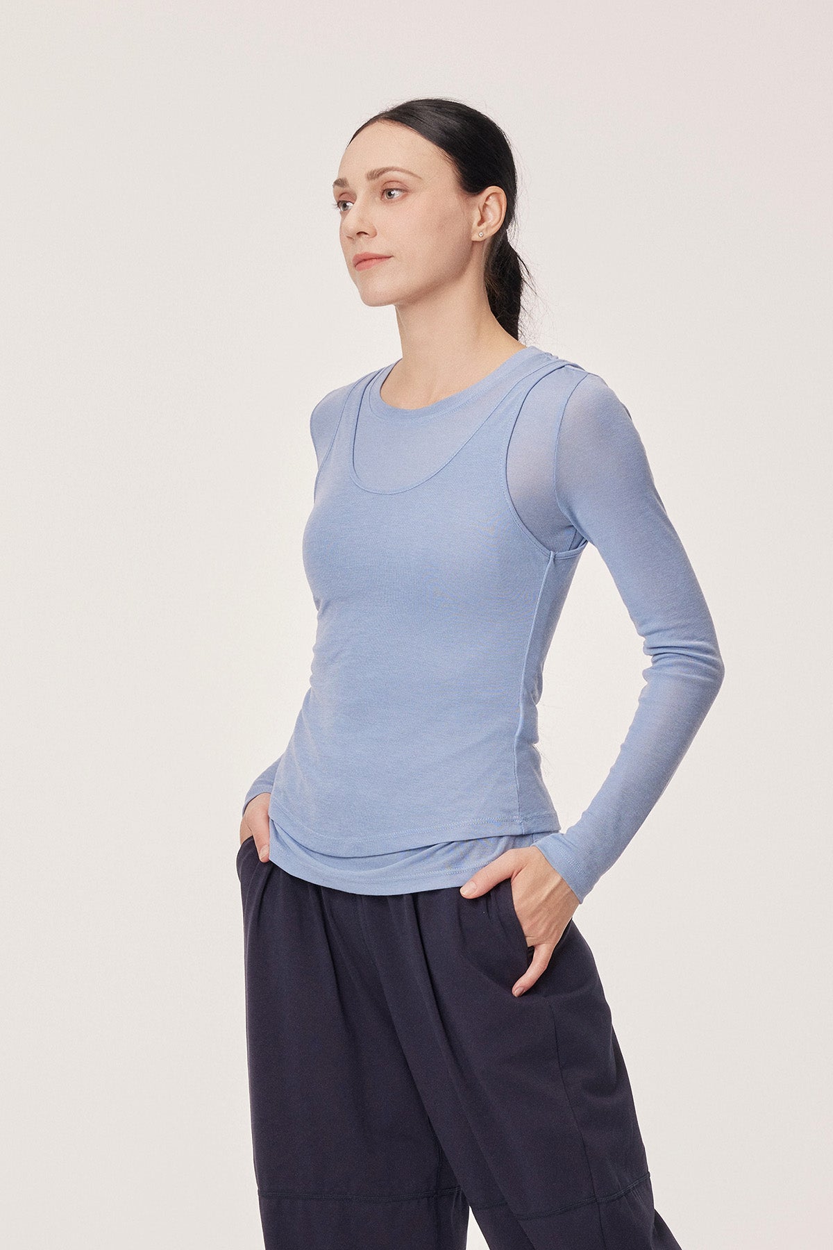 Maggie Lyocell-Wool Fitted Knit Two-Piece Set