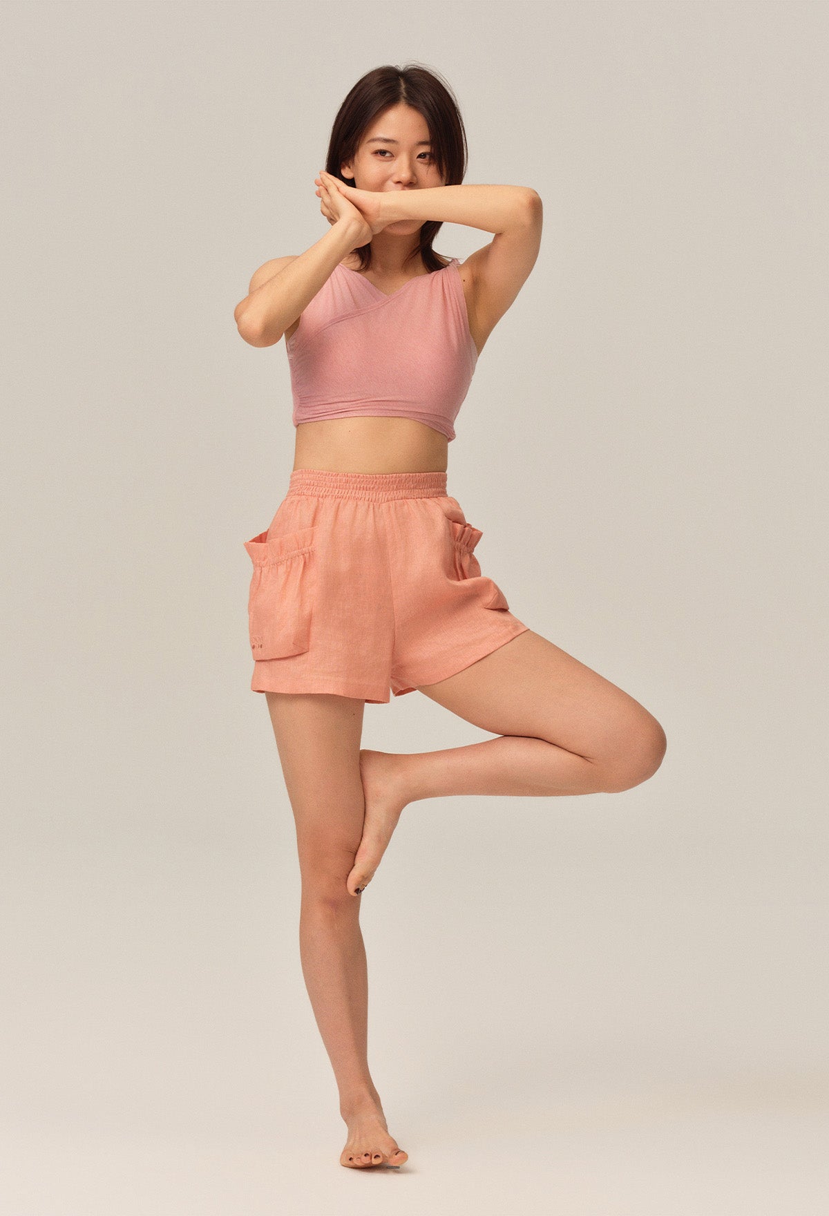 Seraphina 100% Linen High-Waist Shorts