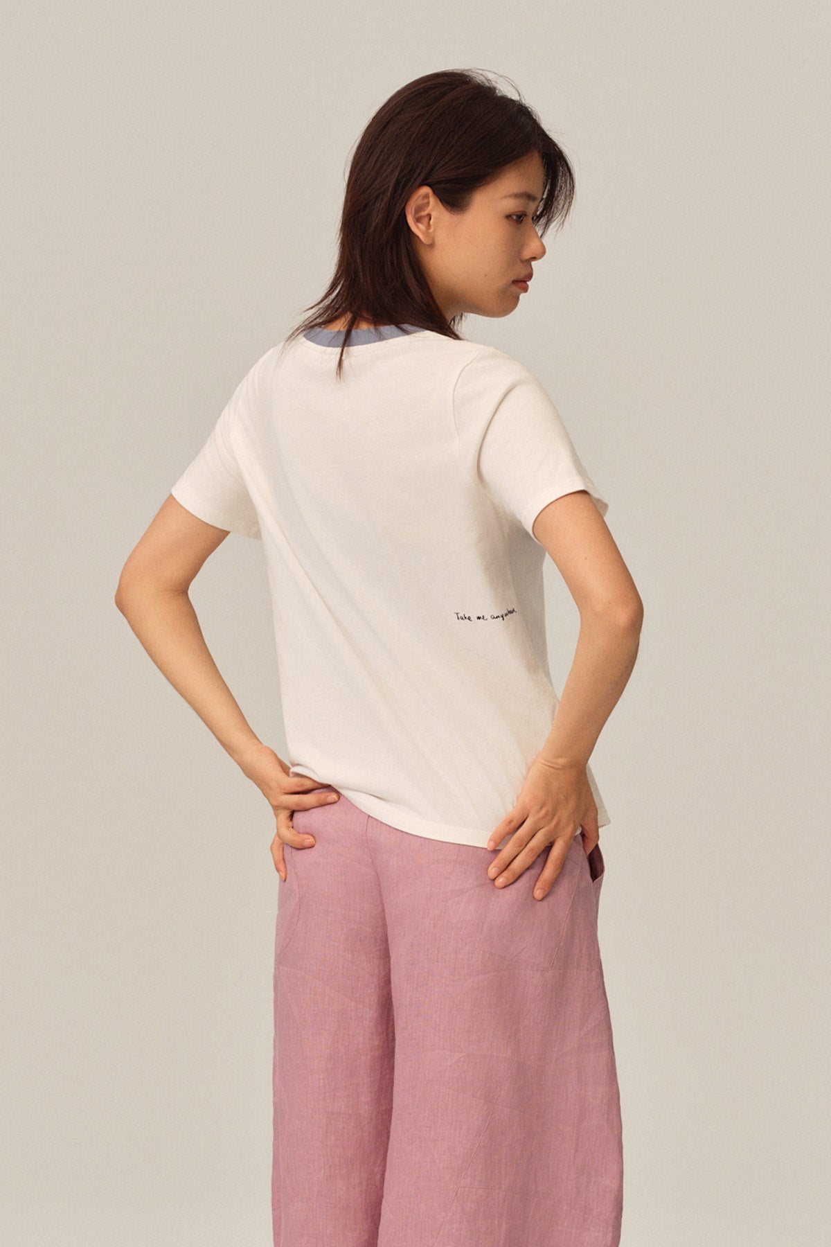 Weiwei Orange Girl Relaxed Cotton T-Shirt