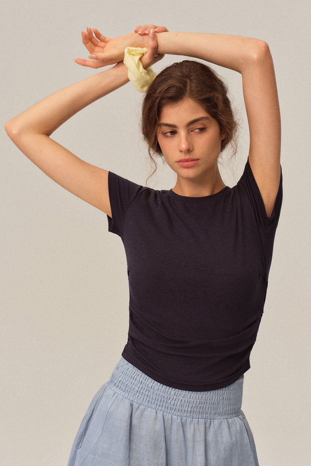 Versatile Lazy Style Striped & Solid Color Scrunchie