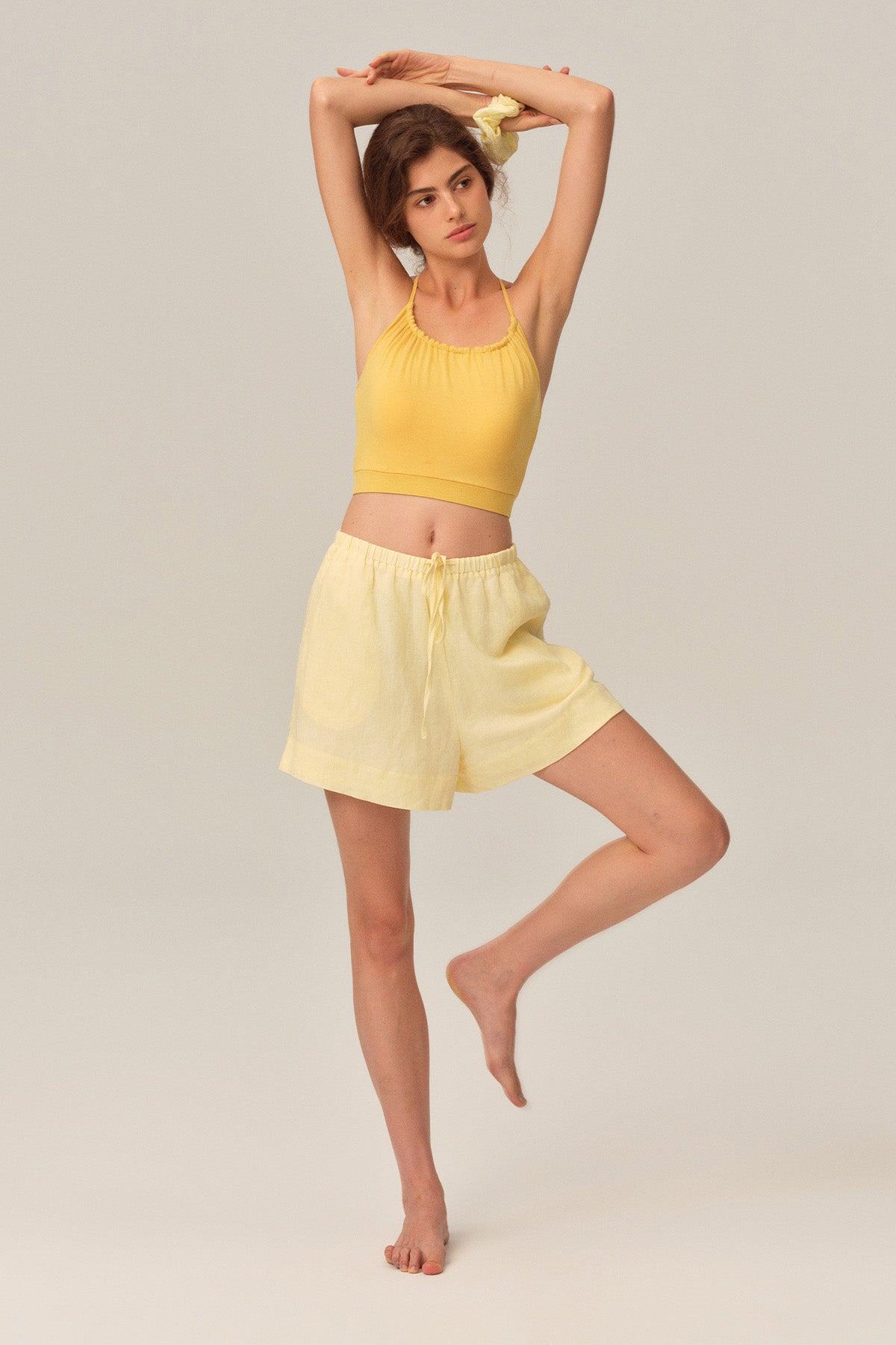 Elowen Tencel Linen Loose Casual Shorts