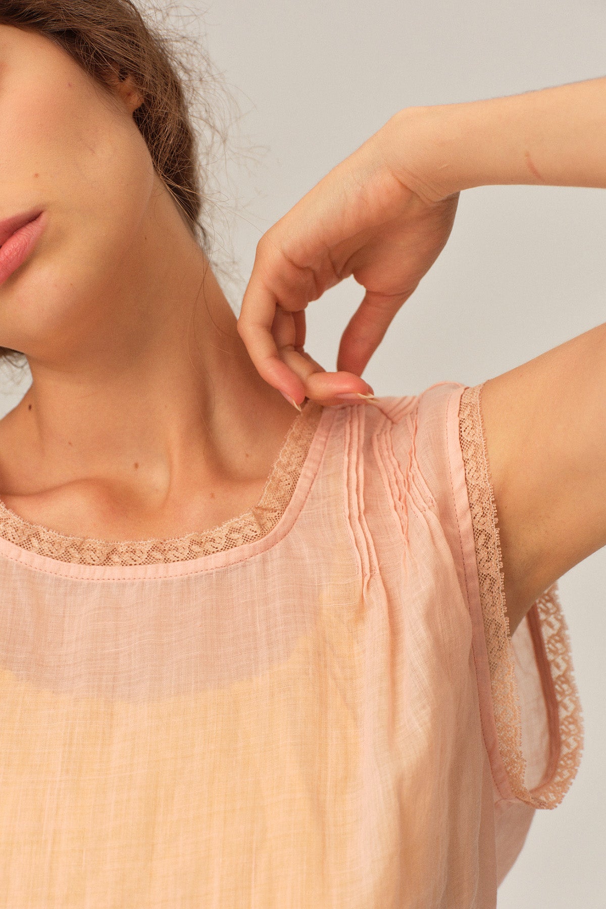 Maren 100% Ramie Loose Drop Shoulder Top