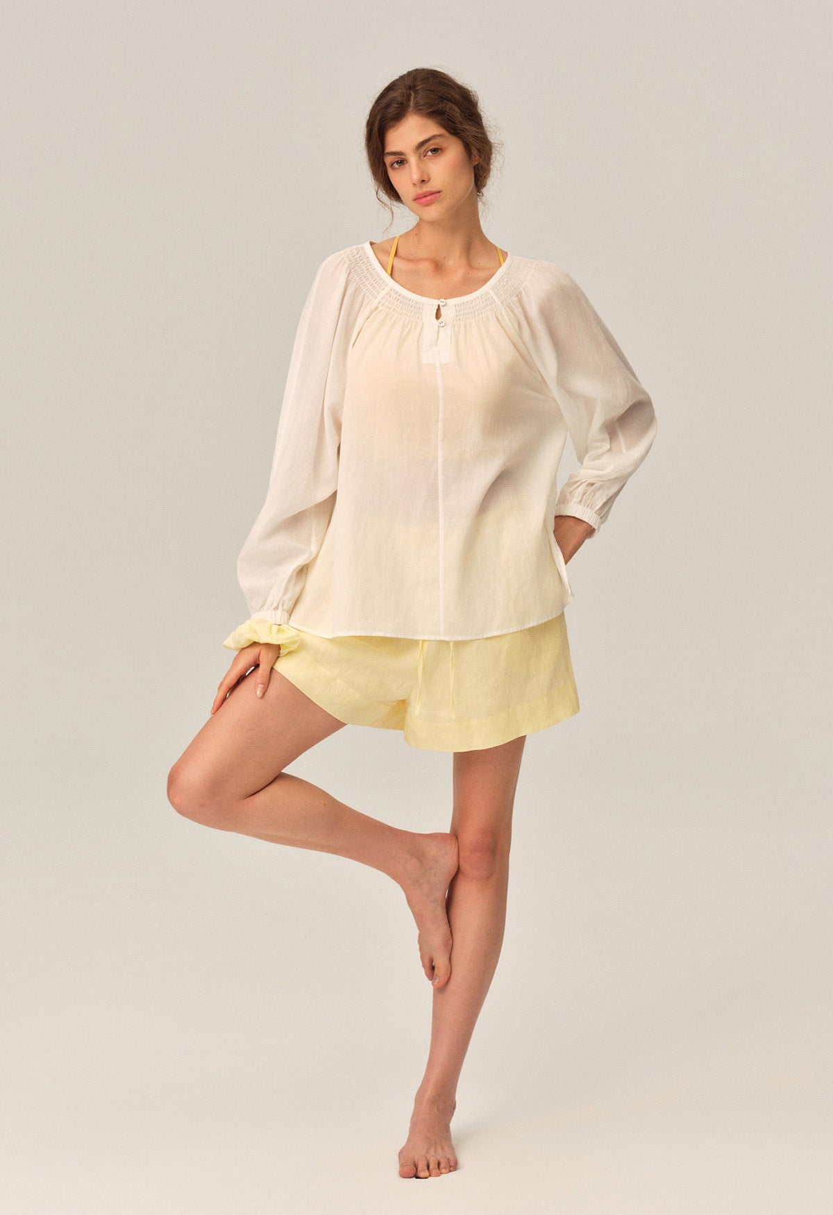 Florence Tencel Linen Loose Babydoll Blouse