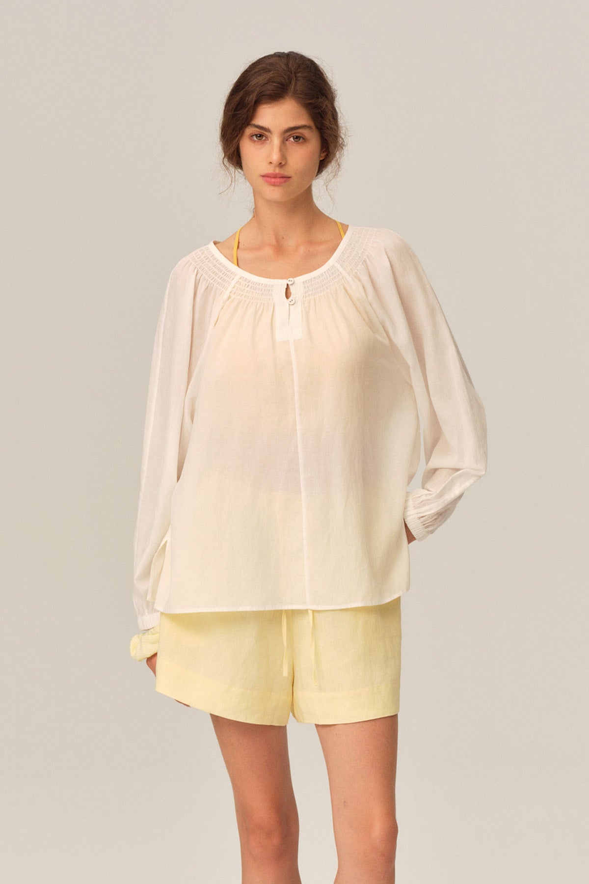 Florence Tencel Linen Loose Babydoll Blouse