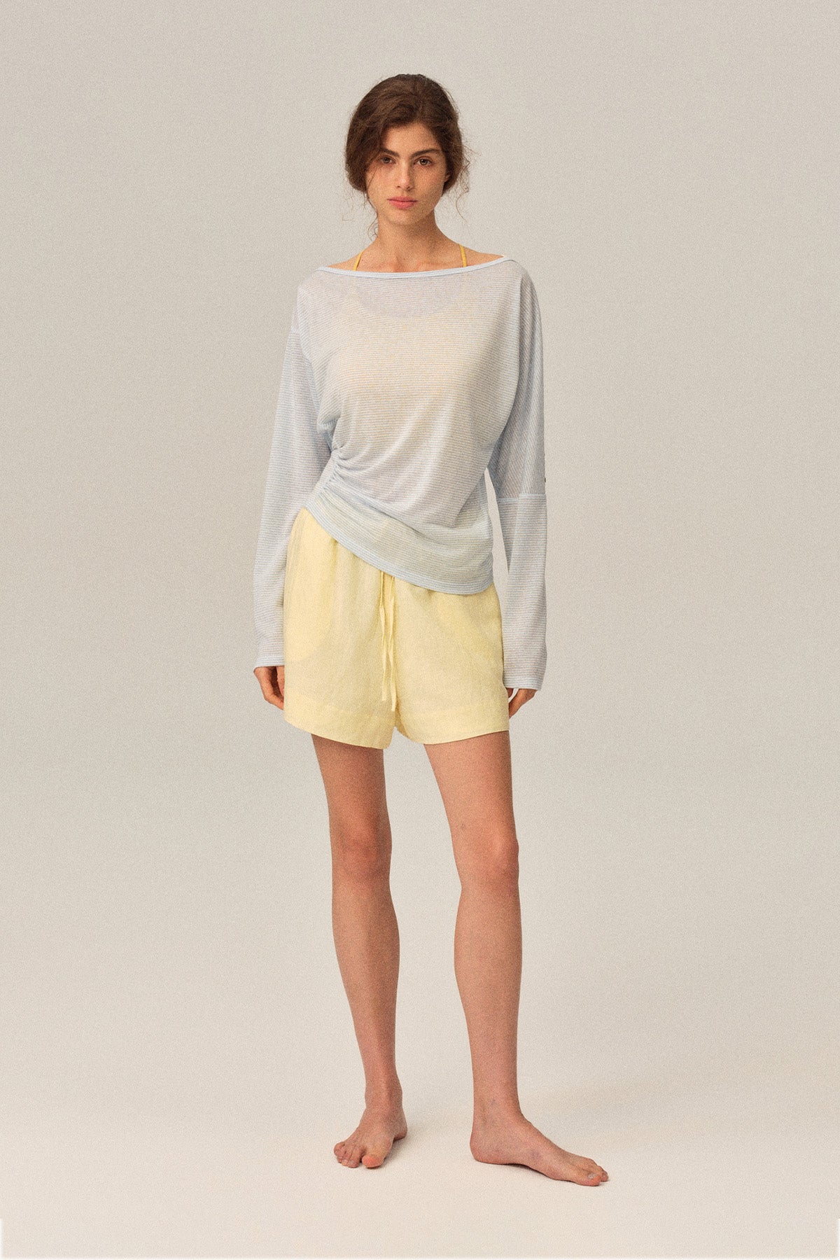 Marnie Tencel Blend Breathable Waist Defensive Sun Protection Knit T-shirt